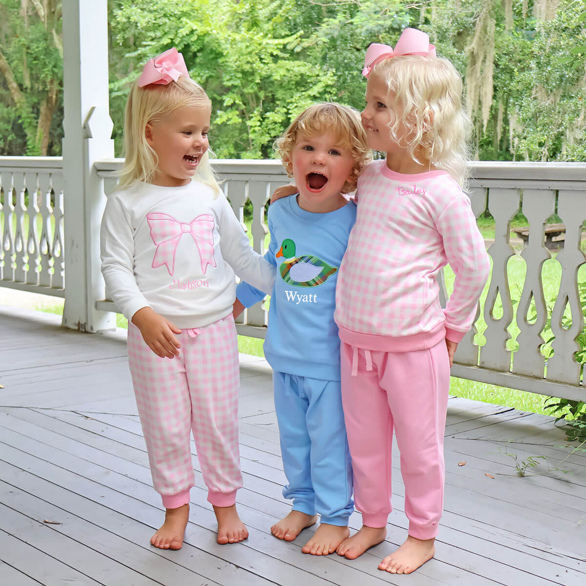 Pink Gingham Jogger Set - Image 6