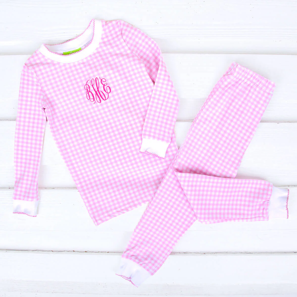 Pink Gingham Pajamas - Image 2