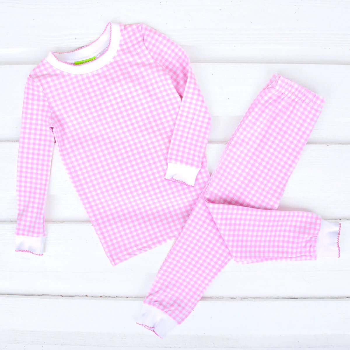Pink Gingham Pajamas - Image 7