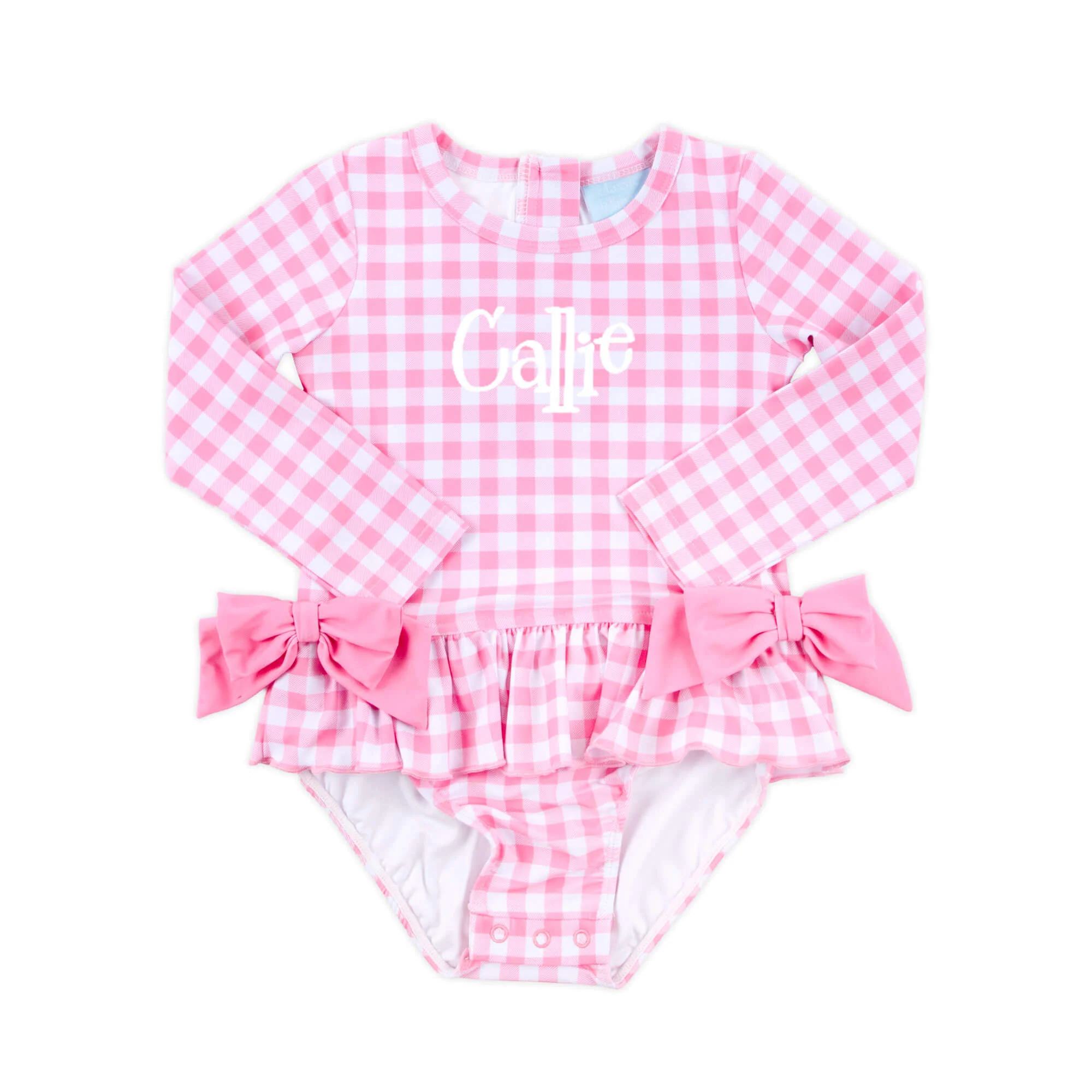 Capri Pink Rash Guard Swimsuit - Image 2