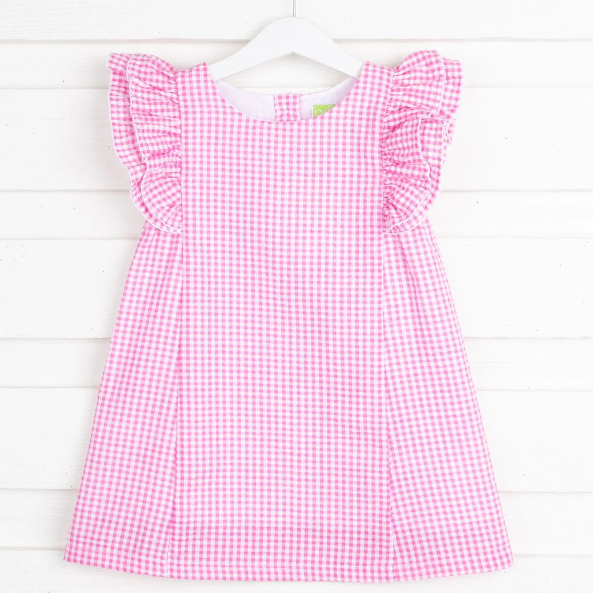 Pink Gingham Ruffle Dress - Image 2