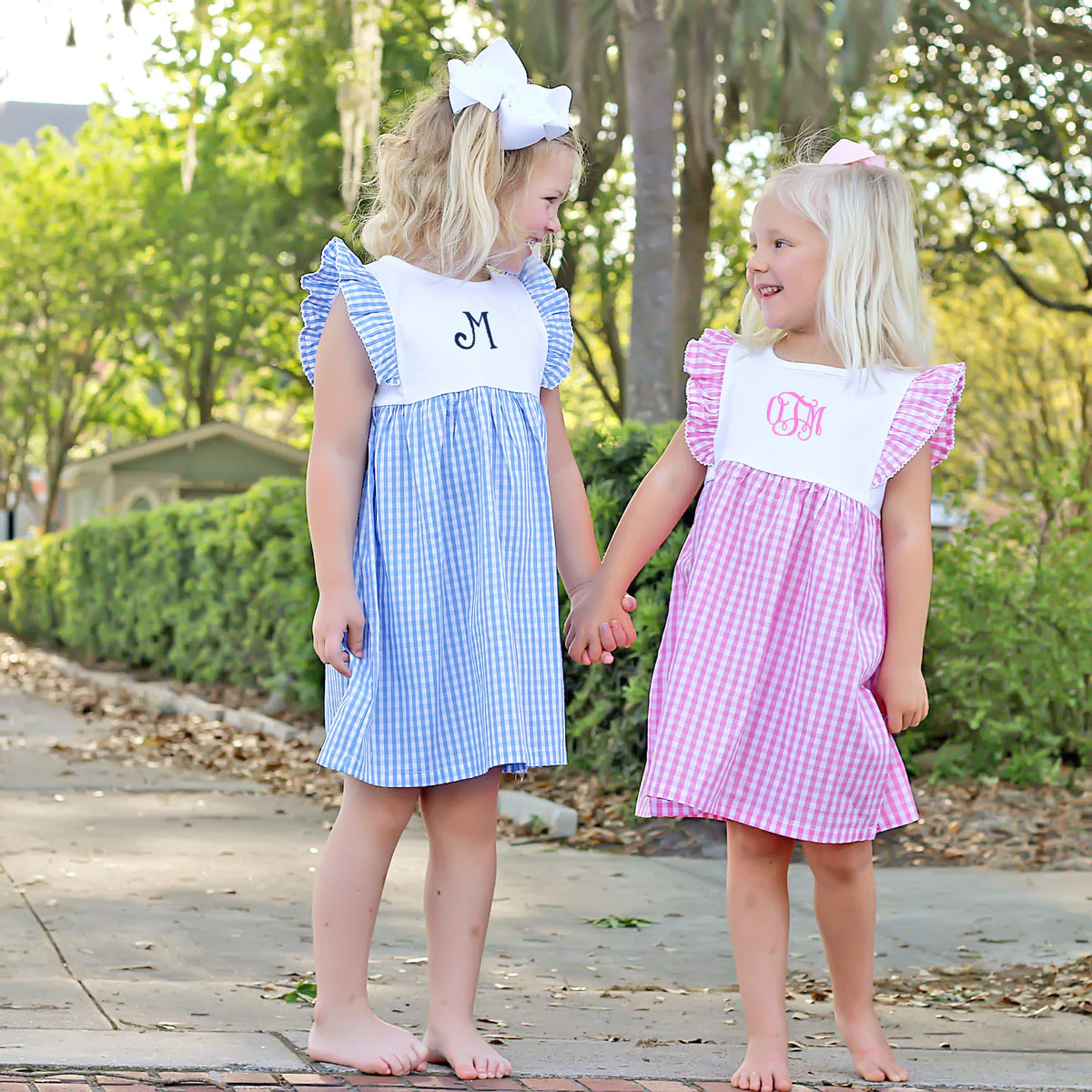 Pink Gingham Ruffle Front Dress - Image 6