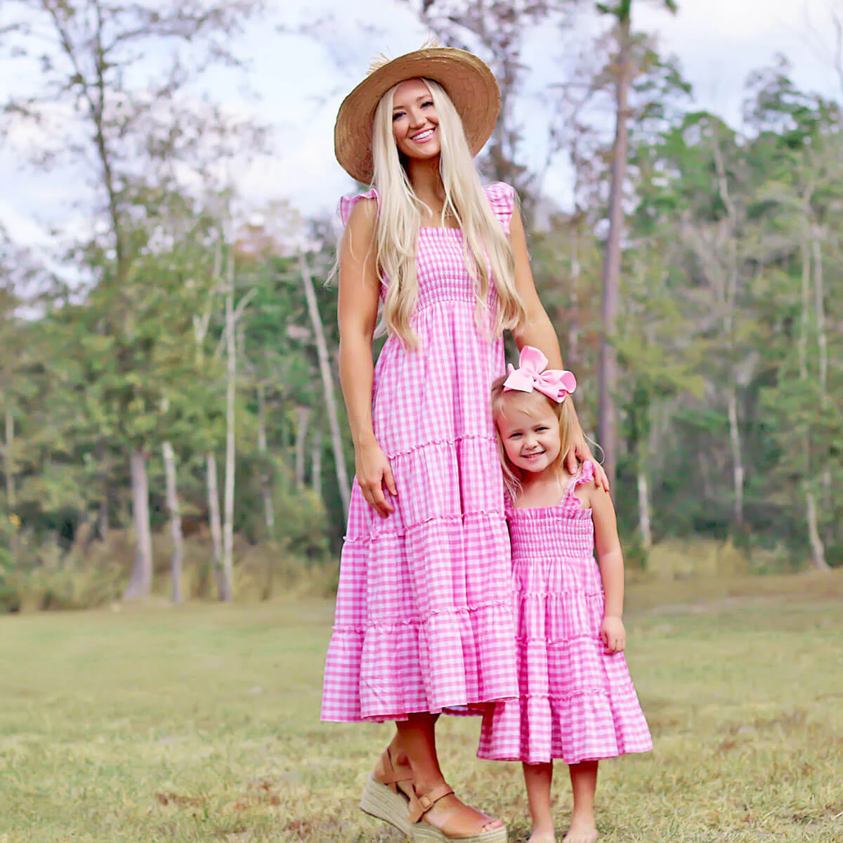 Pink Gingham Willow Dress - Image 4