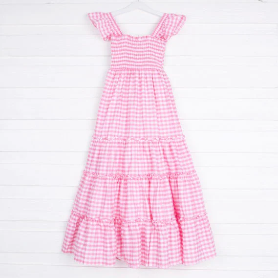 Pink Gingham Willow Women's Dress - Image 2