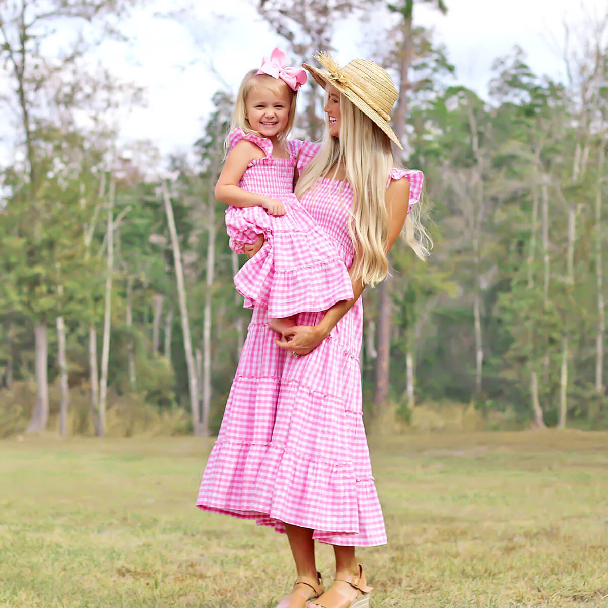 Pink Gingham Willow Women's Dress - Image 6