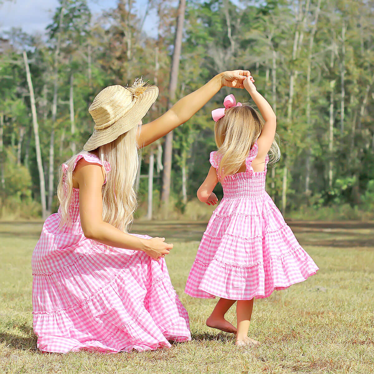 Pink Gingham Willow Women's Dress - Image 7
