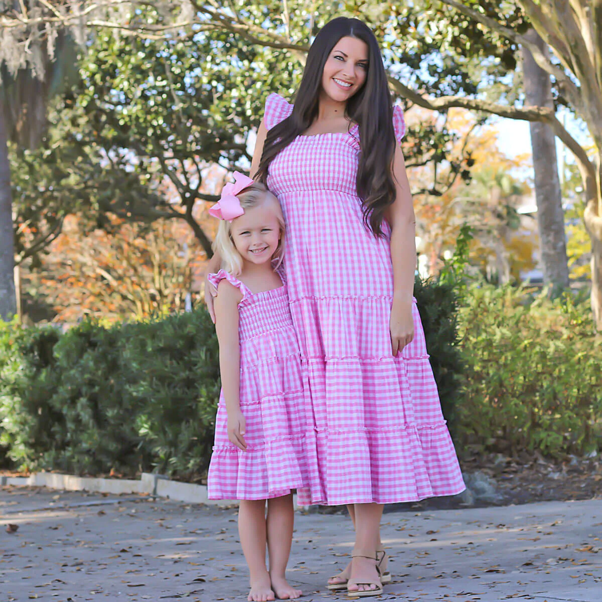 Pink Gingham Willow Women's Dress - Image 8