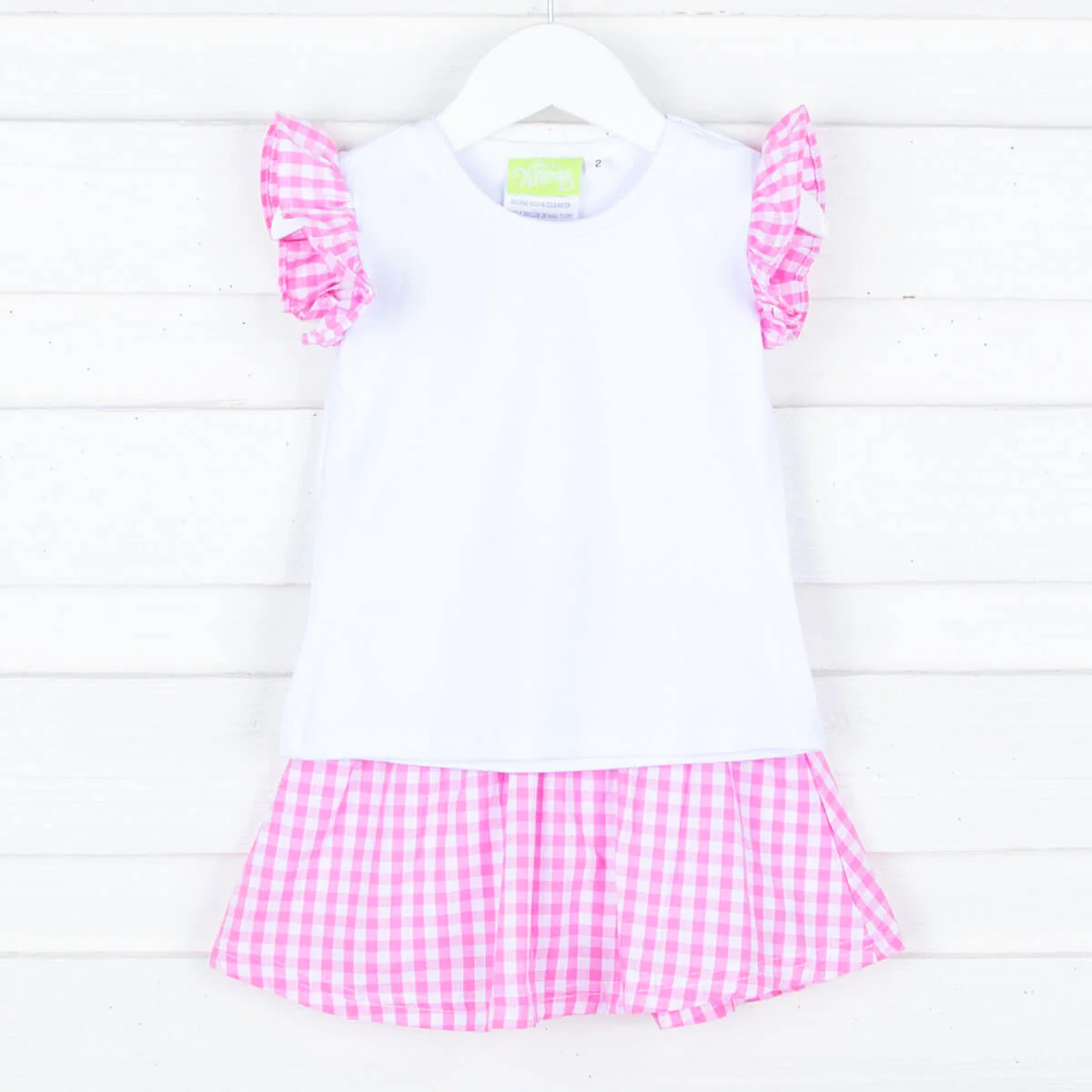 Pink Gingham Skirt Set - Image 3