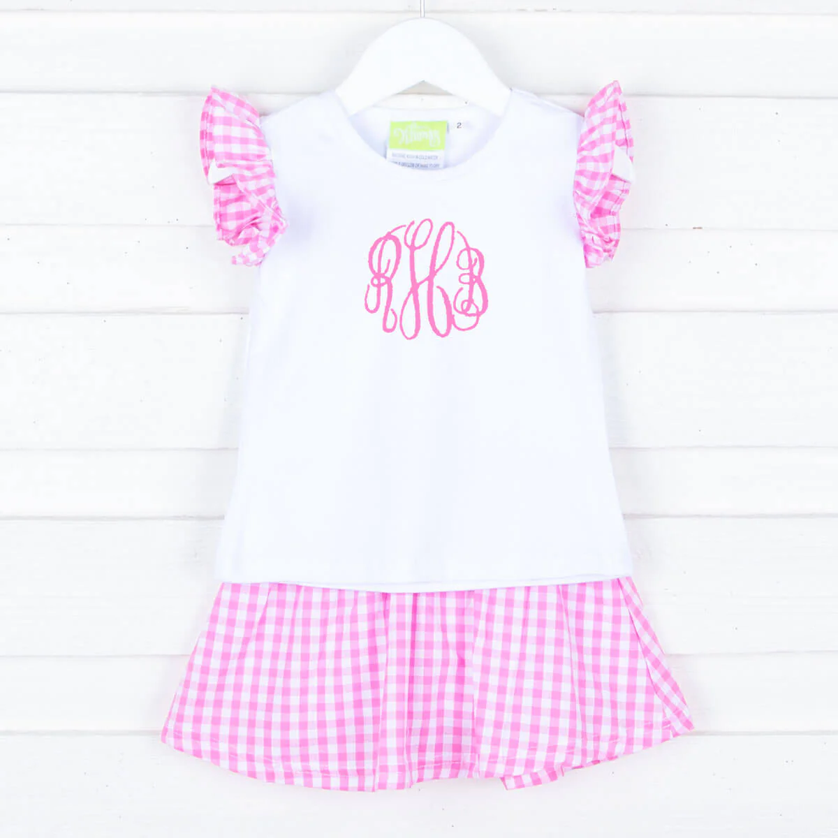 Pink Gingham Skirt Set - Image 4