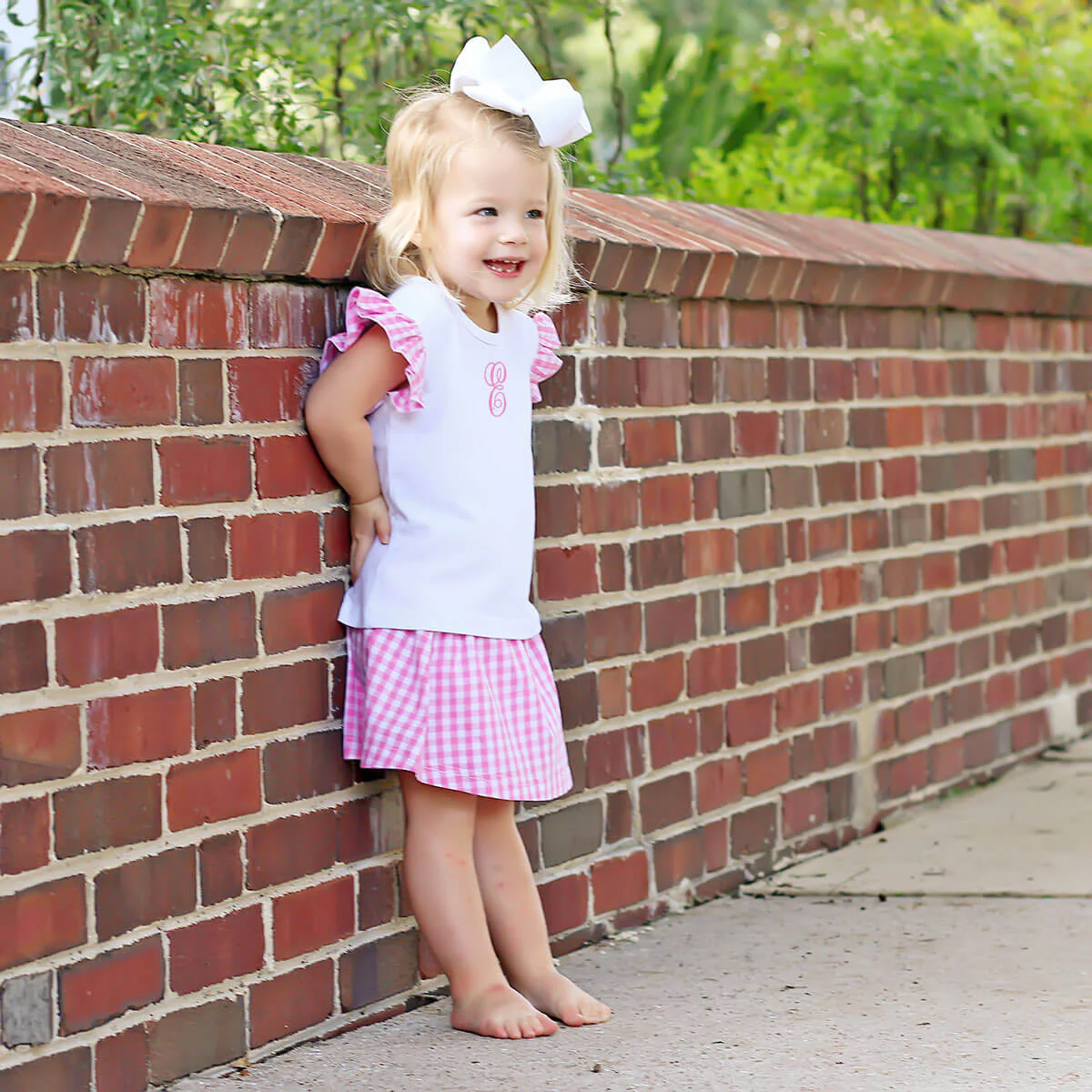 Pink Gingham Skirt Set - Image 5