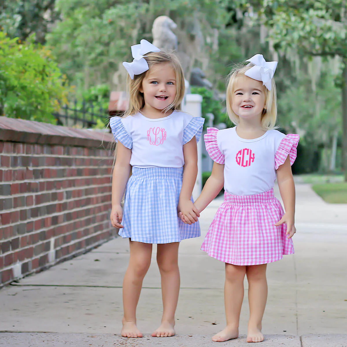 Pink Gingham Skirt Set - Image 8