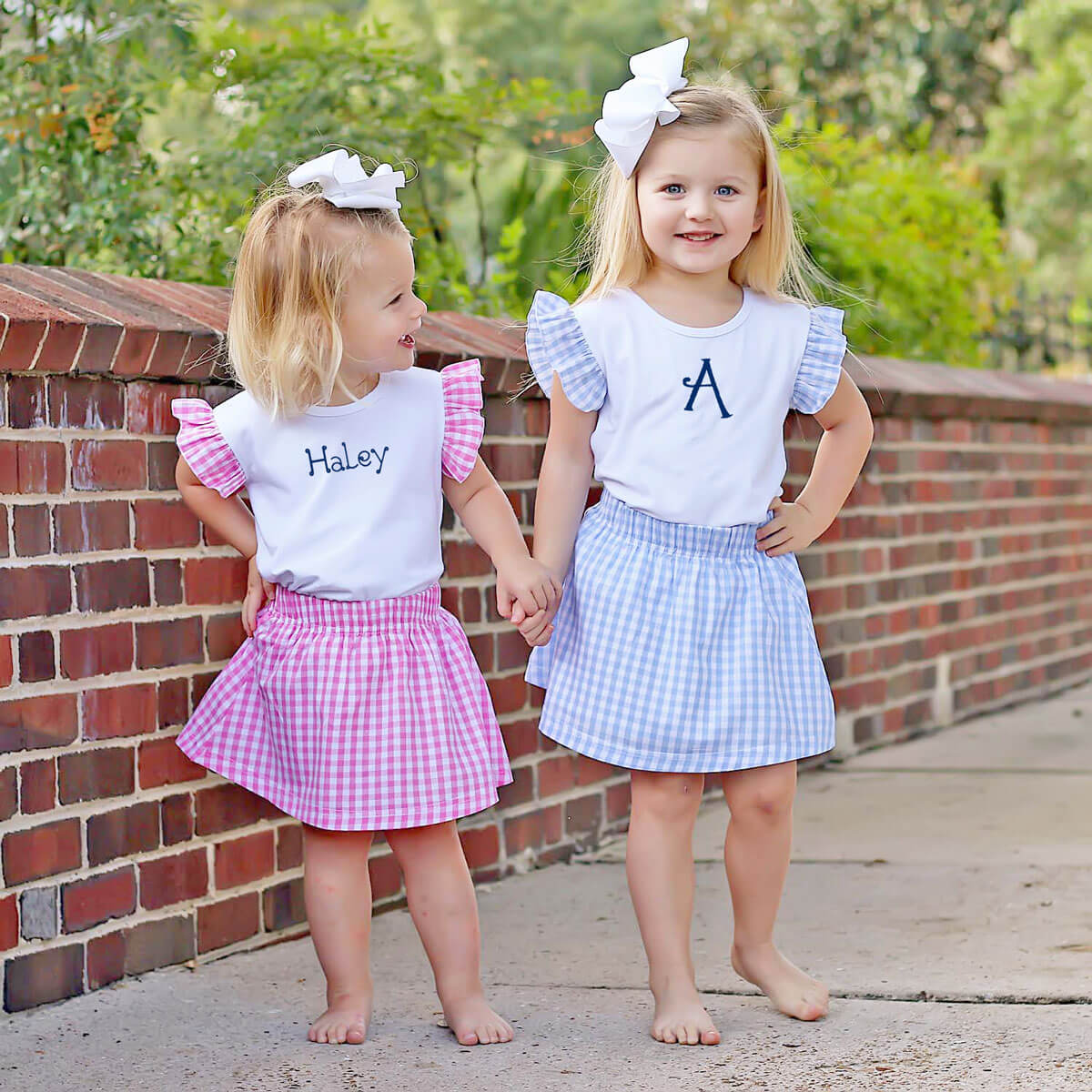 Pink Gingham Skirt Set - Image 9