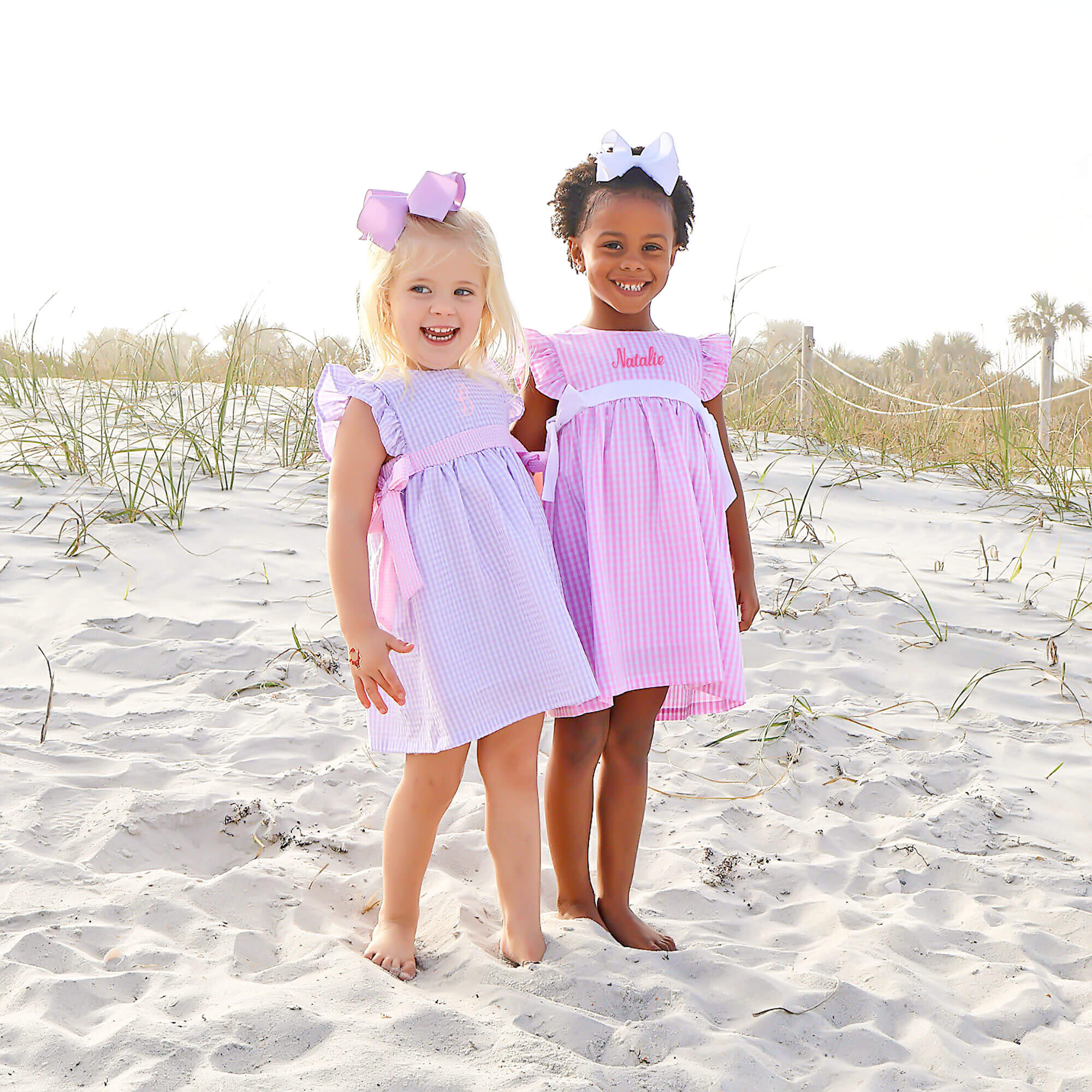 Pink Gingham & White Avery Dress - Image 4