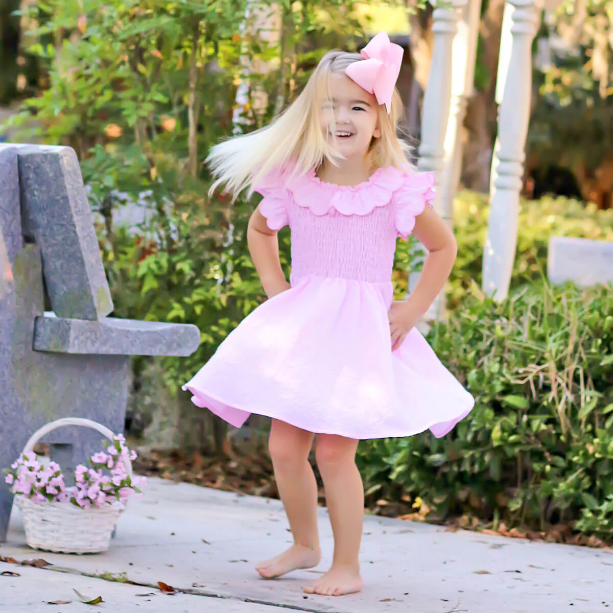Pink Gingham Zoe Dress - Image 3