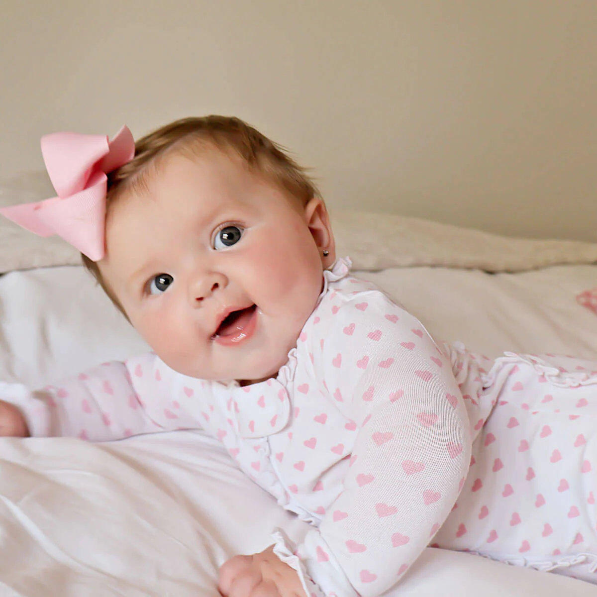 Pink Heart Print Zip Sleeper - Image 2