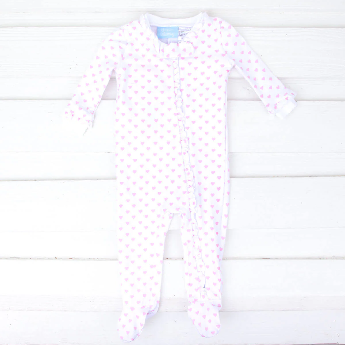 Pink Heart Print Zip Sleeper - Image 3