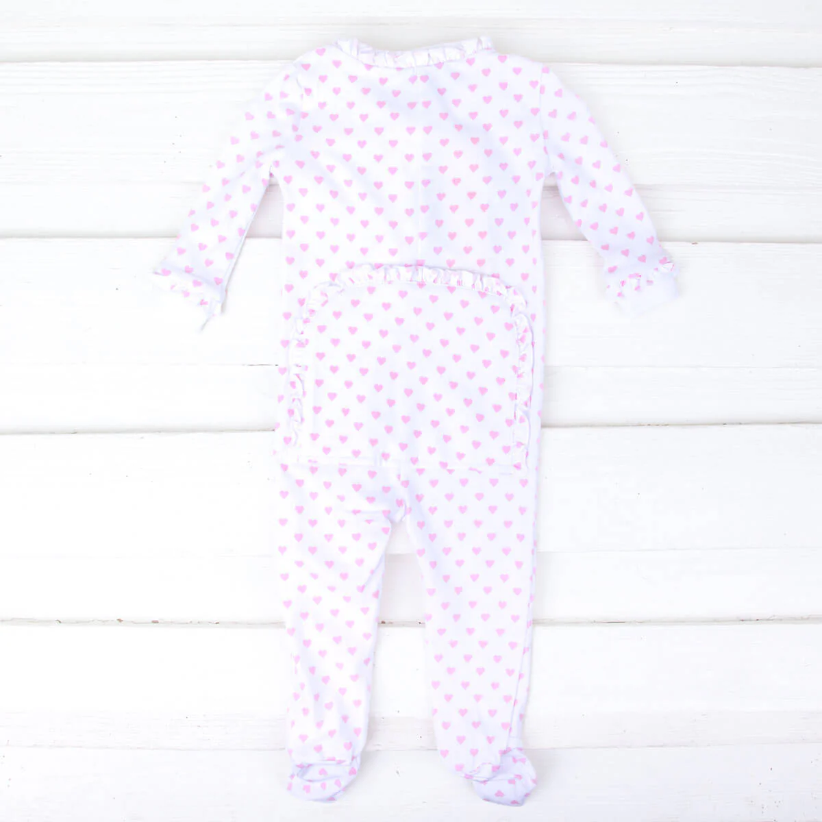 Pink Heart Print Zip Sleeper - Image 6
