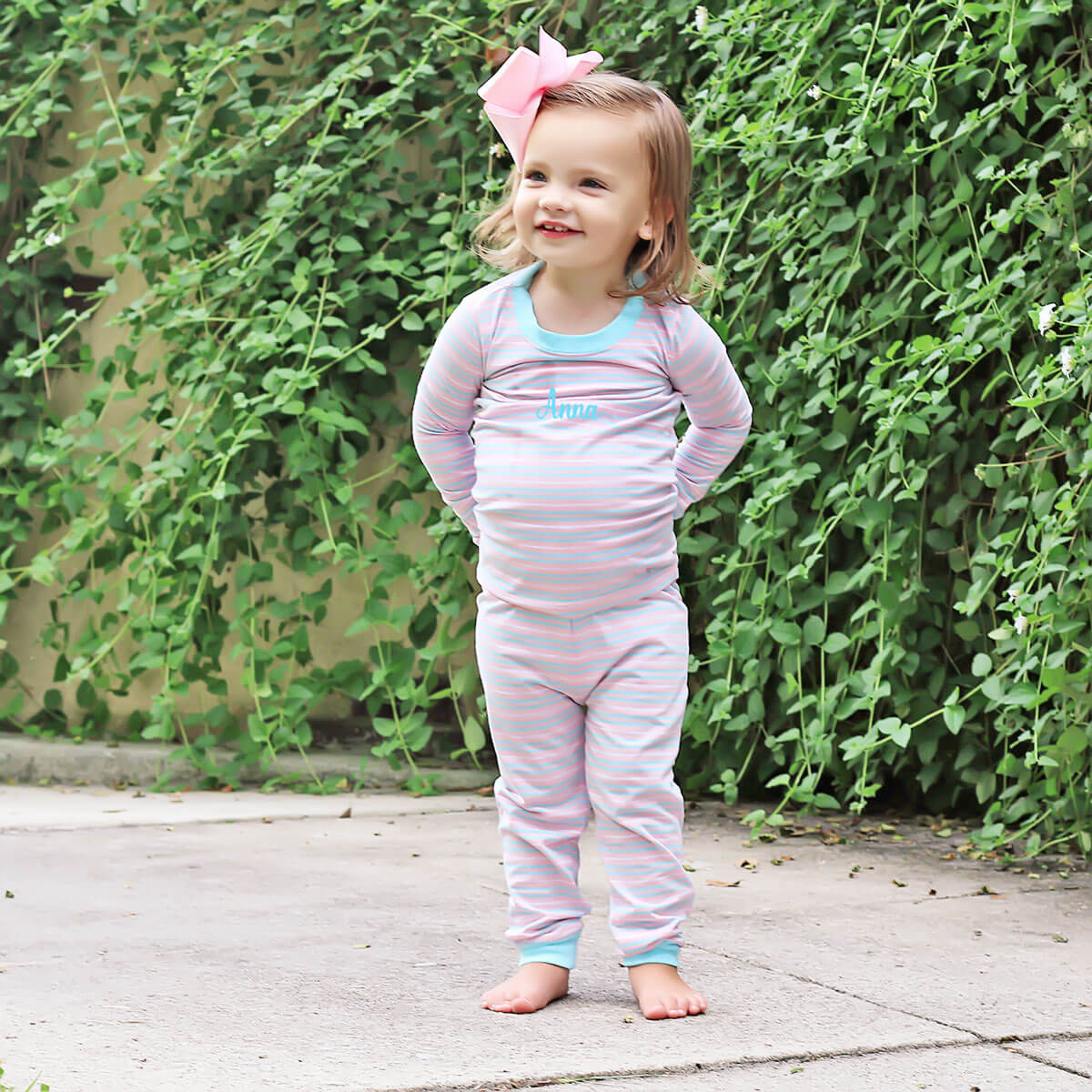 Pink Multi Stripe Pajamas - Image 3