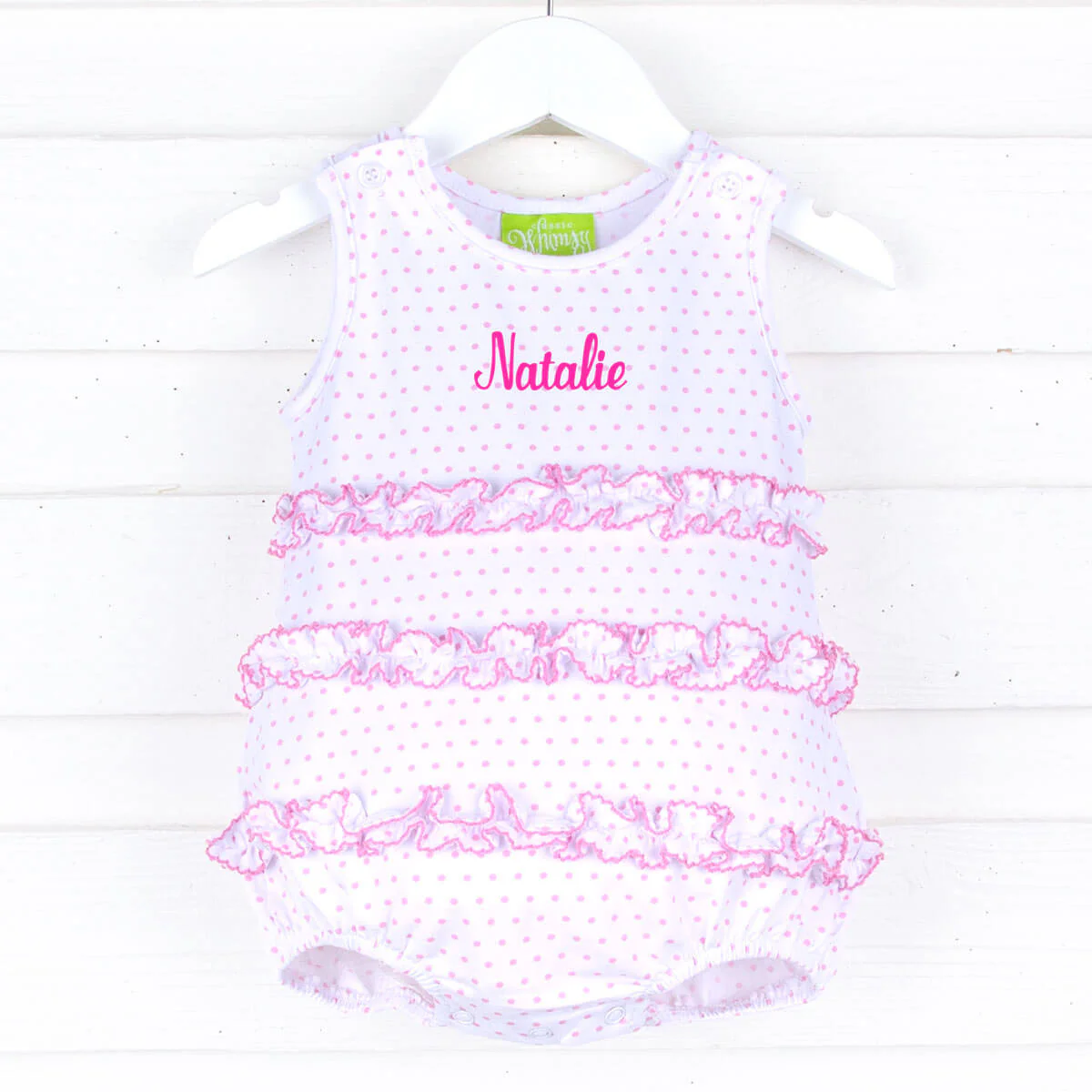 Pink Polka Dot Ruffle Bubble - Image 3