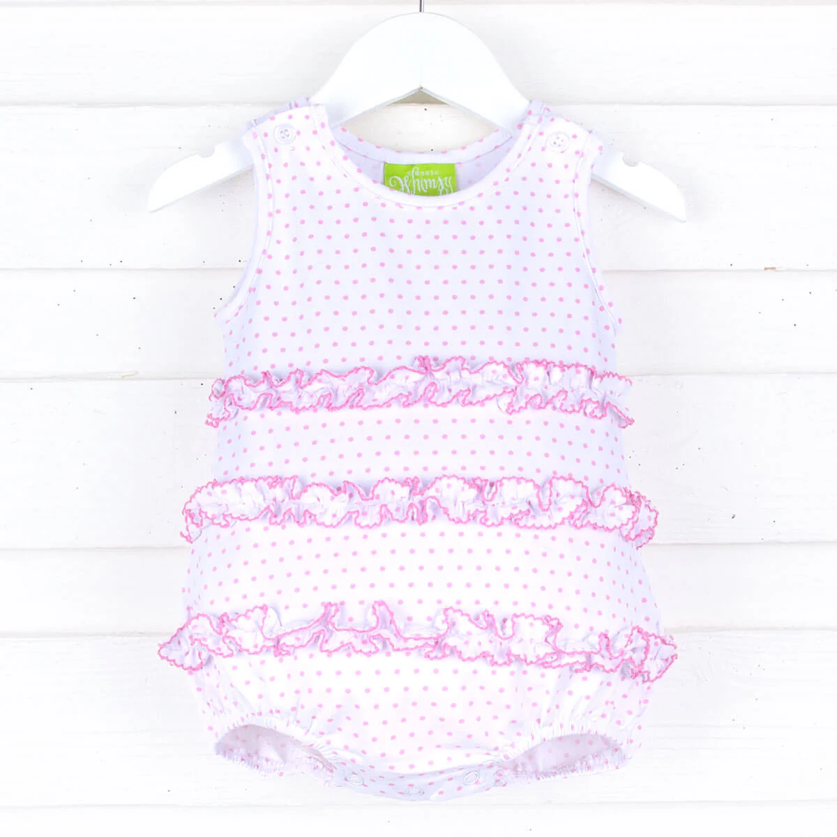 Pink Polka Dot Ruffle Bubble - Image 5