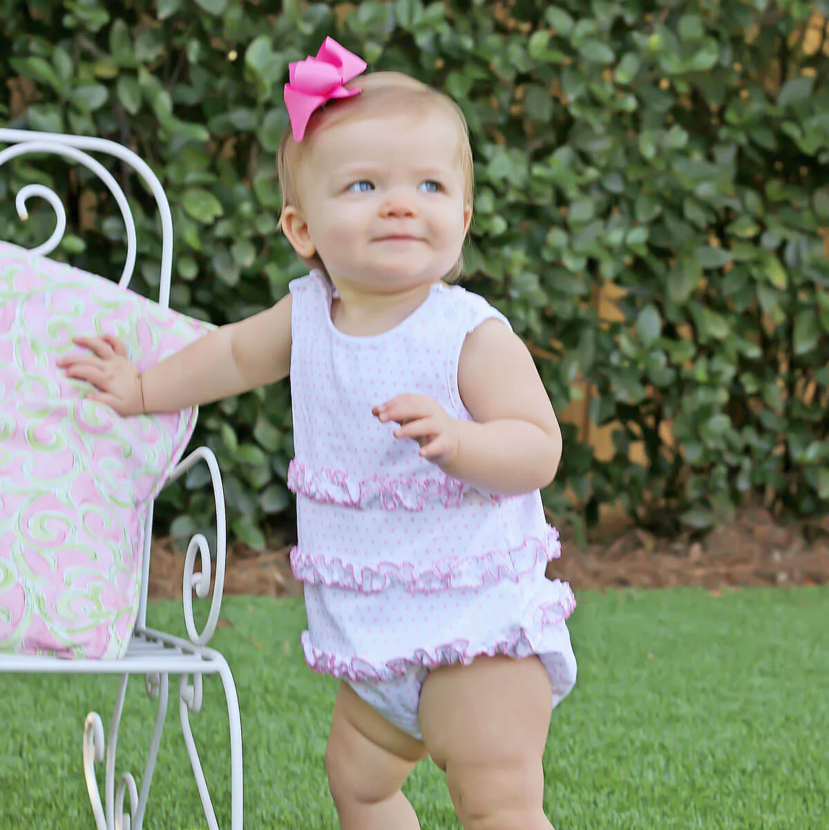 Pink Polka Dot Ruffle Bubble - Image 6