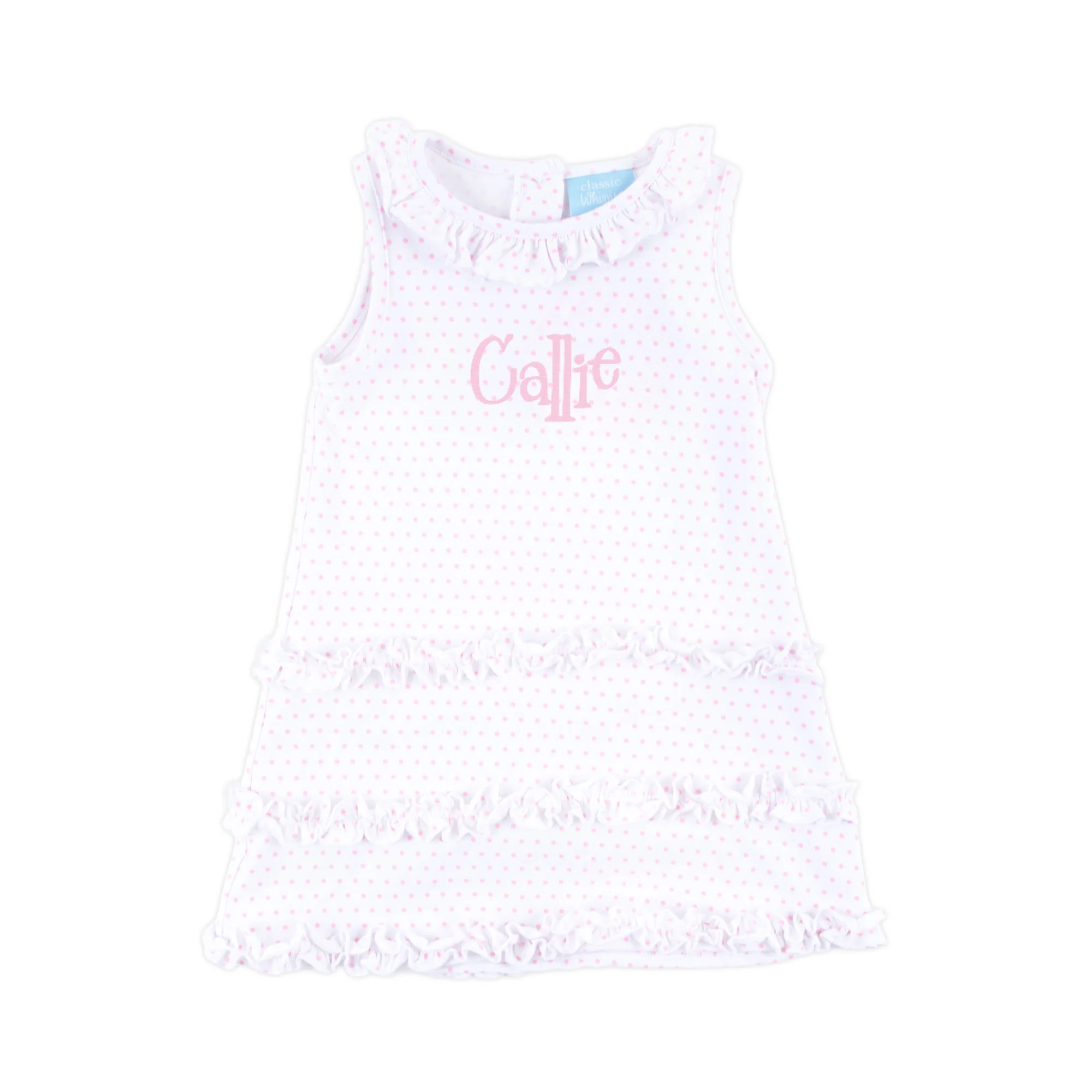 Pink Polka Dot Ruffle Dress - Image 2