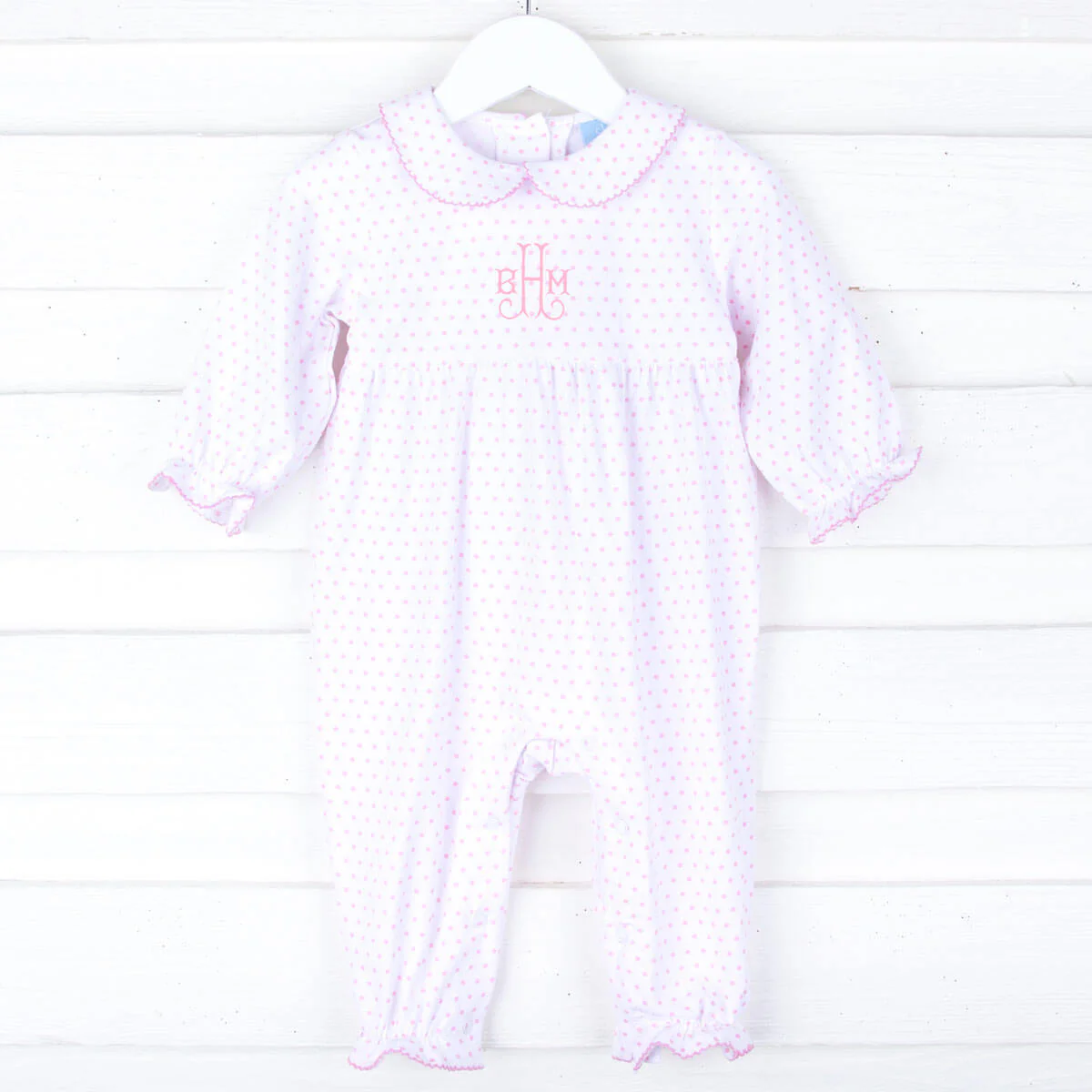 Pink Polka Dot Ruffle Romper - Image 2