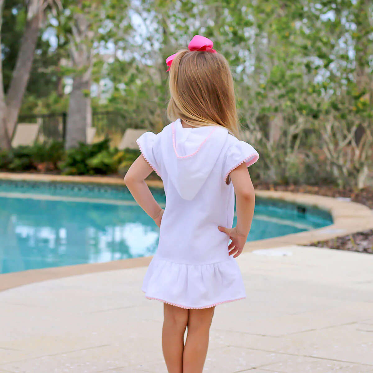 Pink Pom Pom Swim Cover Up - Image 3