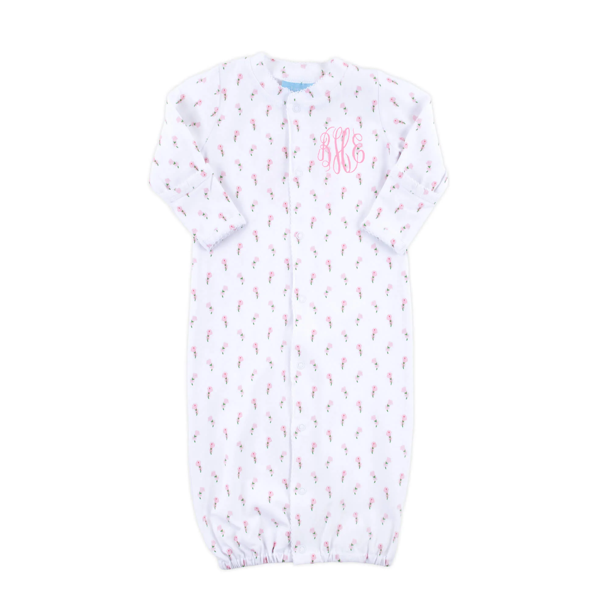 Pink Rosebud Layette Gown - Image 2