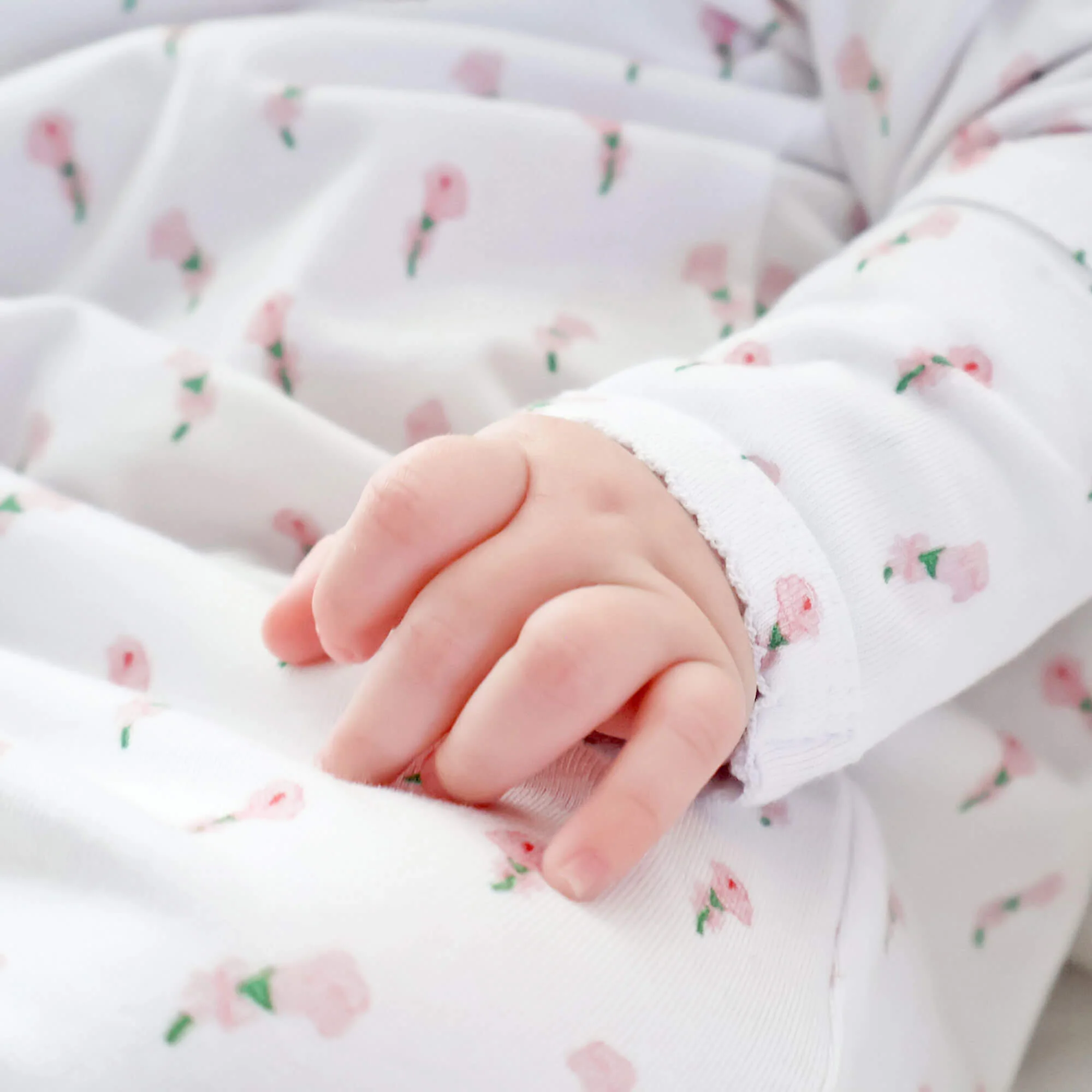 Pink Rosebud Layette Gown - Image 5
