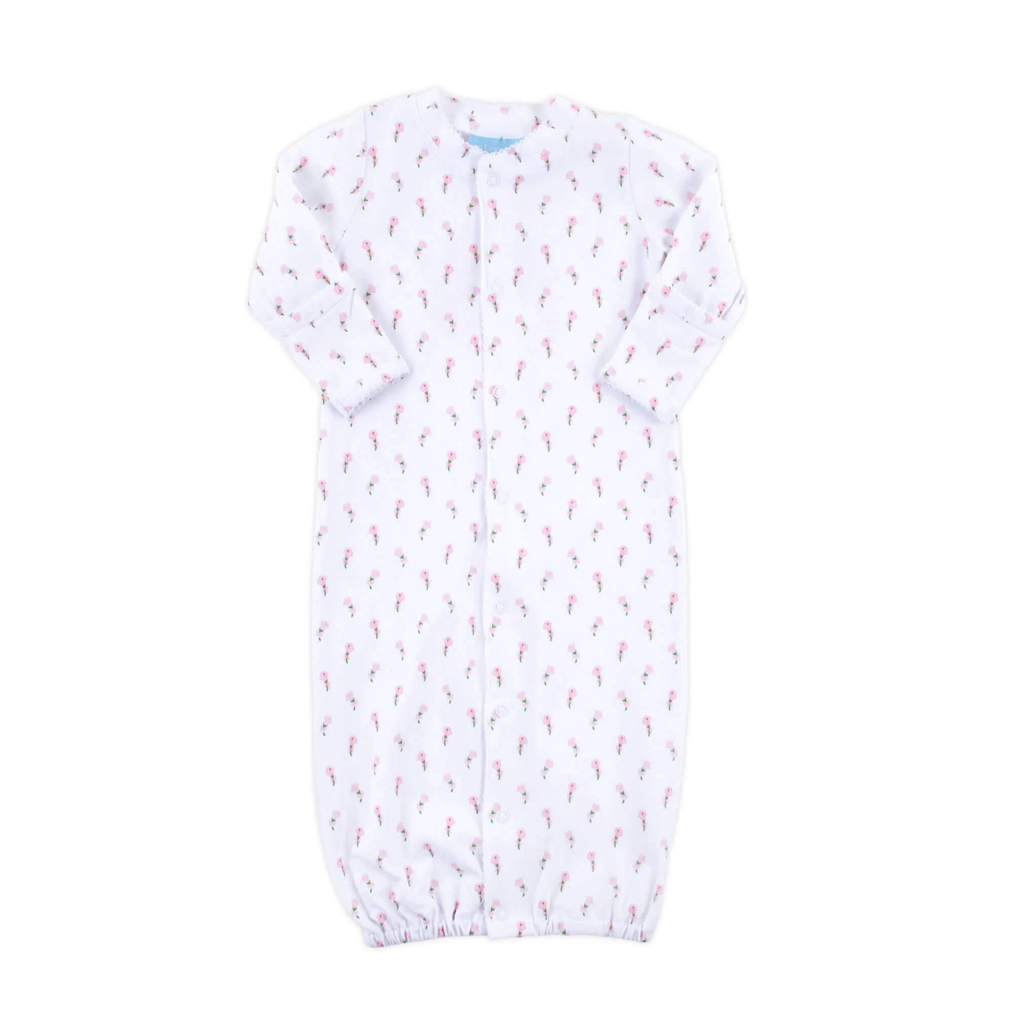Pink Rosebud Layette Gown - Image 8