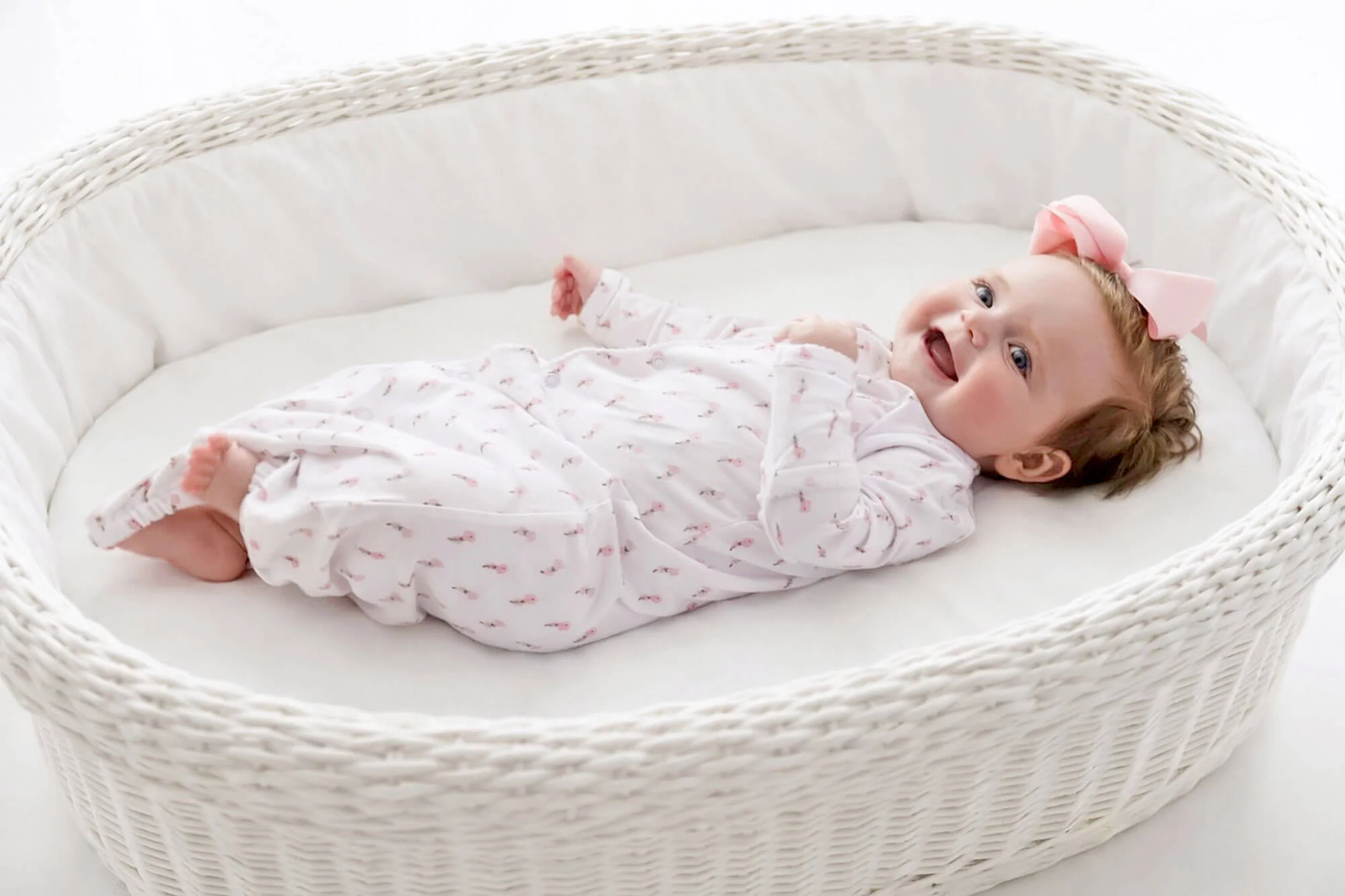 Pink Rosebud Layette Gown - Image 9