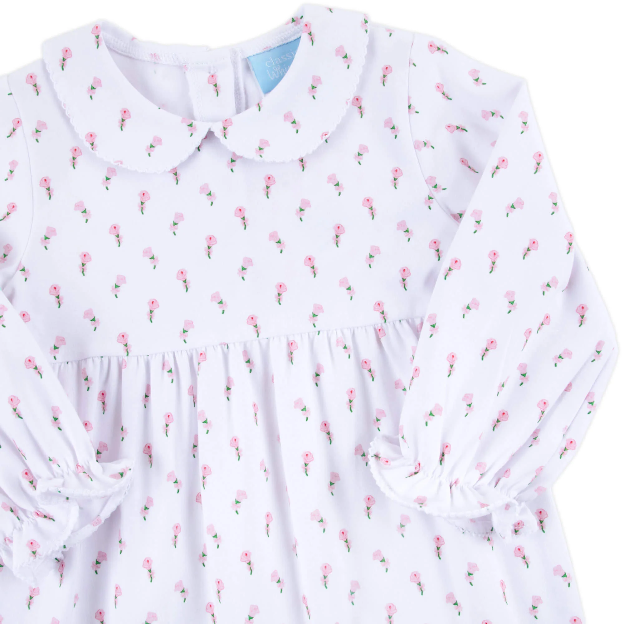 Pink Rosebud Ruffle Romper - Image 2