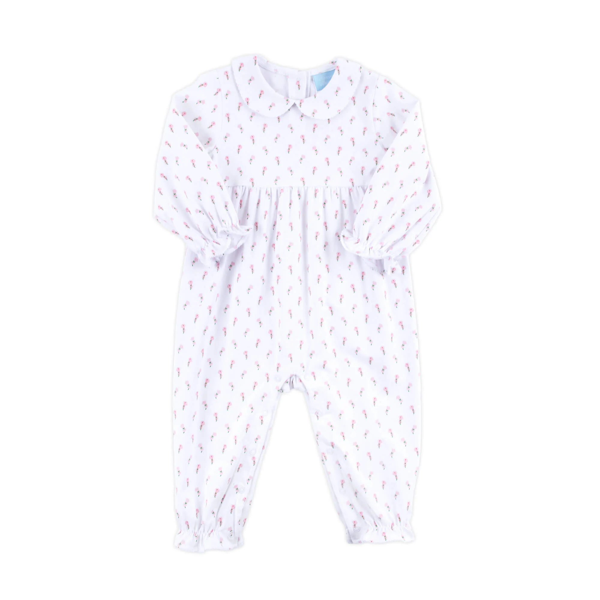 Pink Rosebud Ruffle Romper - Image 3
