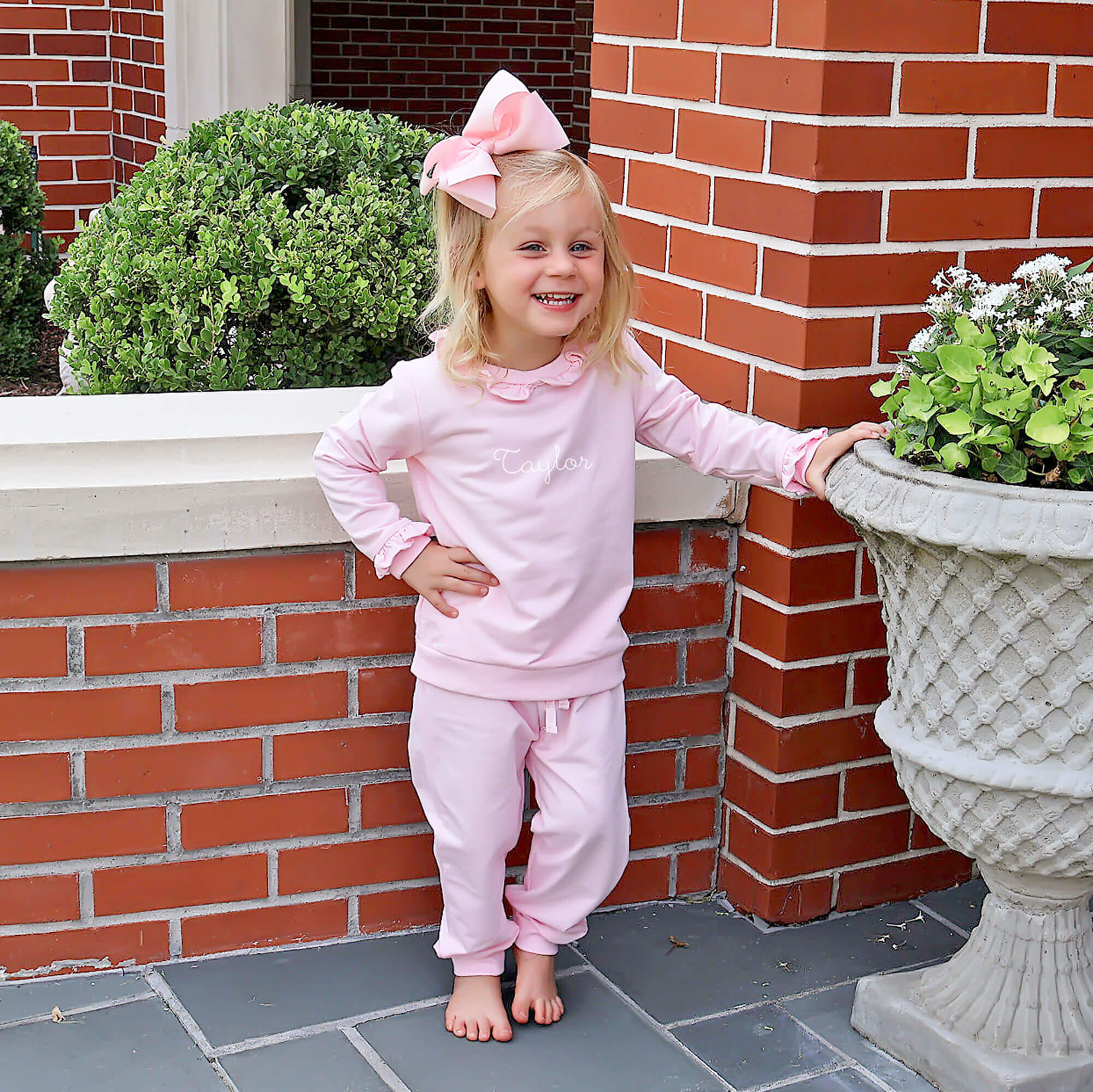 Pink Ruffle Jogger Set - Image 5