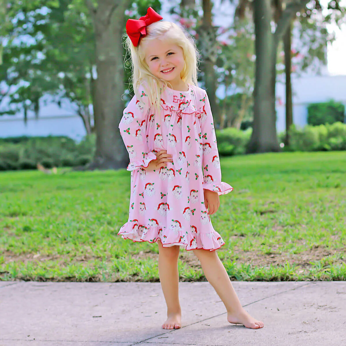 Pink Santa Play Dress - Image 2