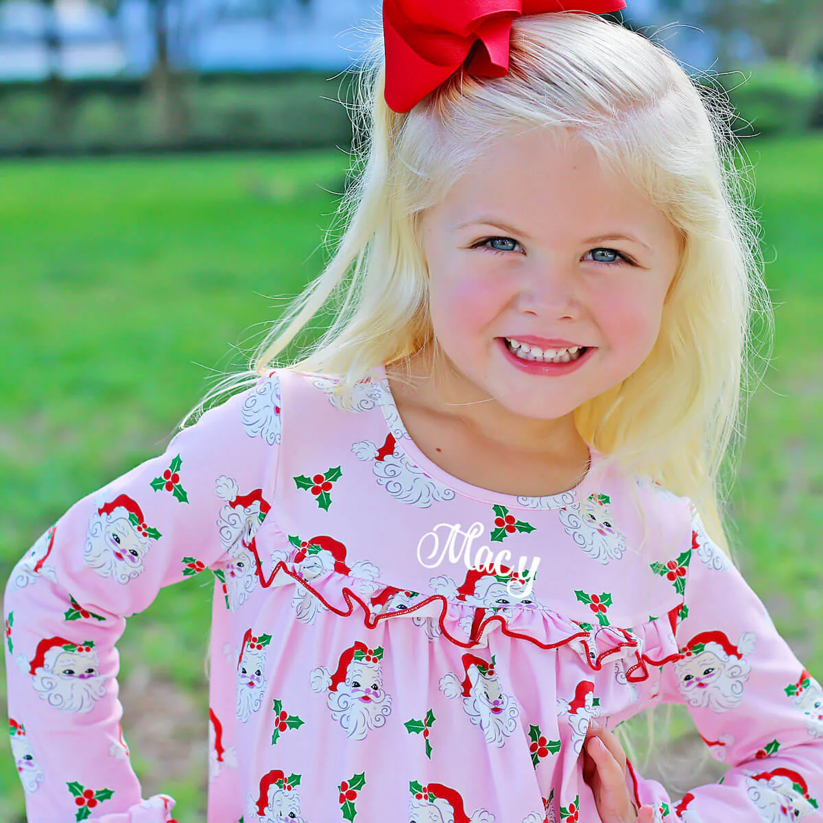 Pink Santa Play Dress - Image 3