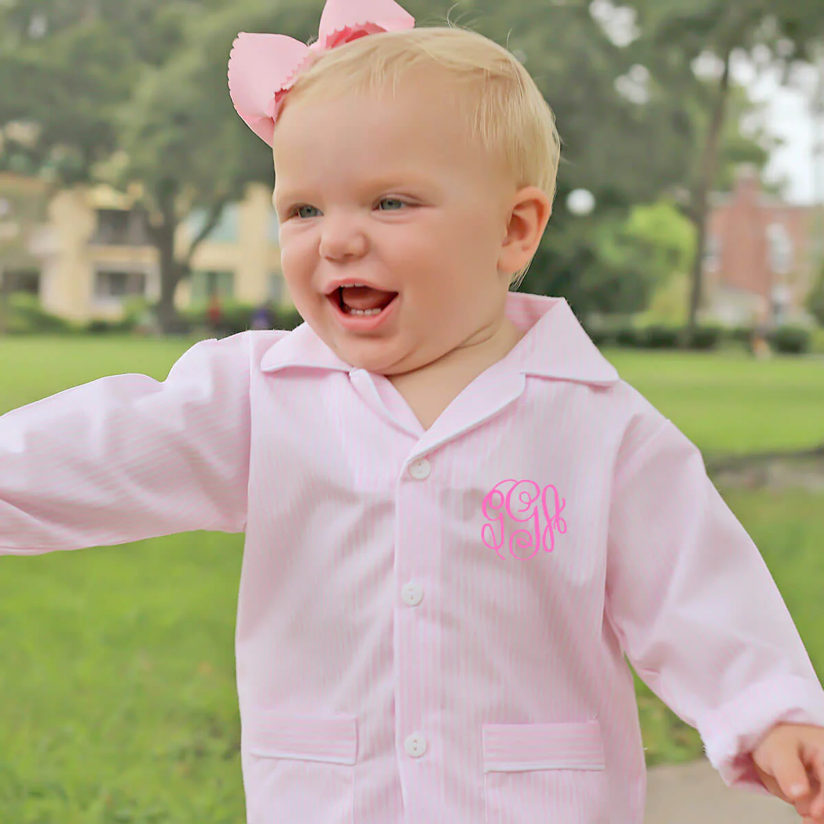 Pink Stripe Classic Pajamas - Image 3