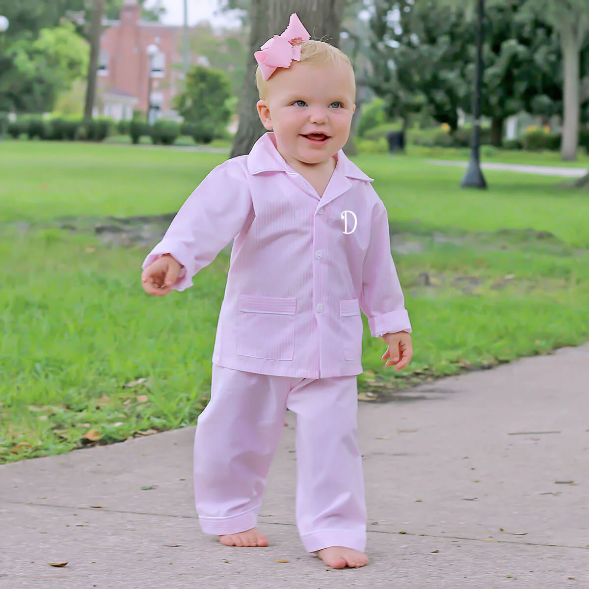 Pink Stripe Classic Pajamas - Image 5
