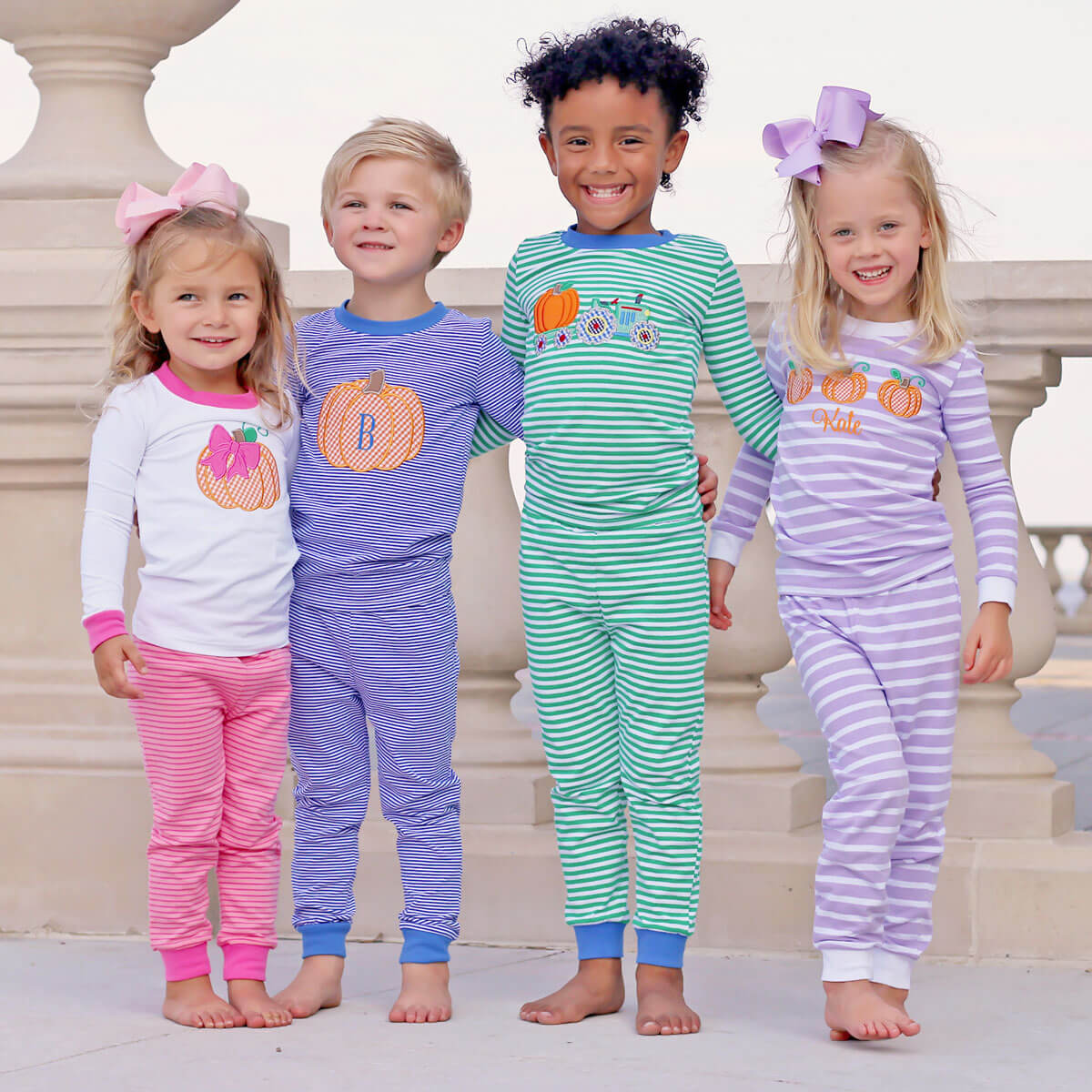 Bow Pumpkin Pink Stripe Pajamas - Image 5