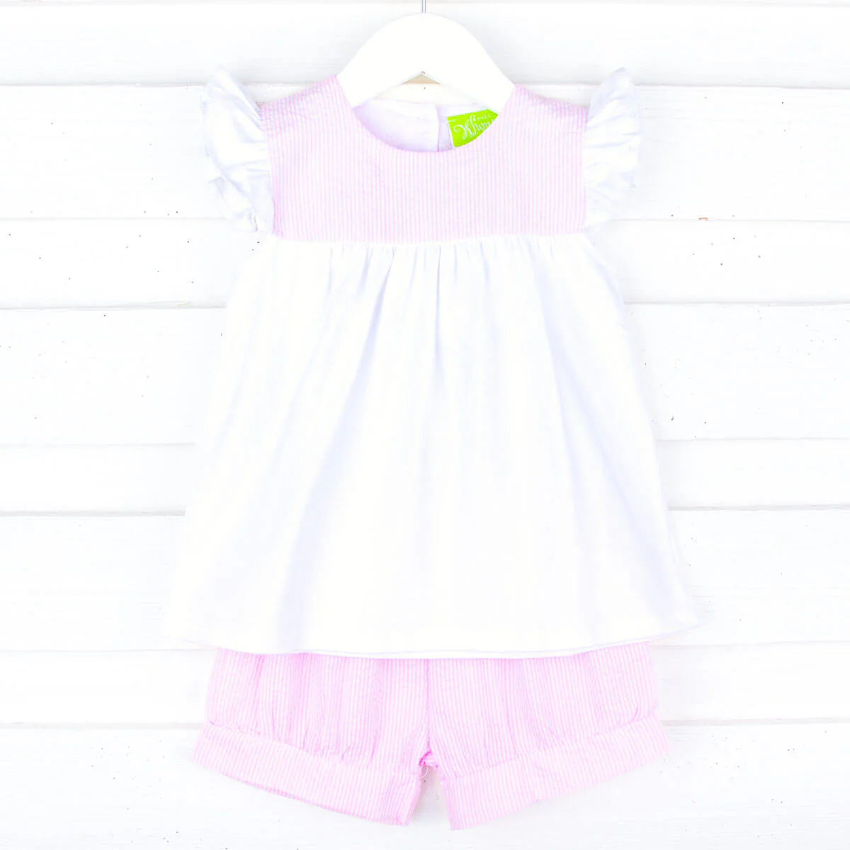 Pink Stripe Lauren Short Set - Image 4