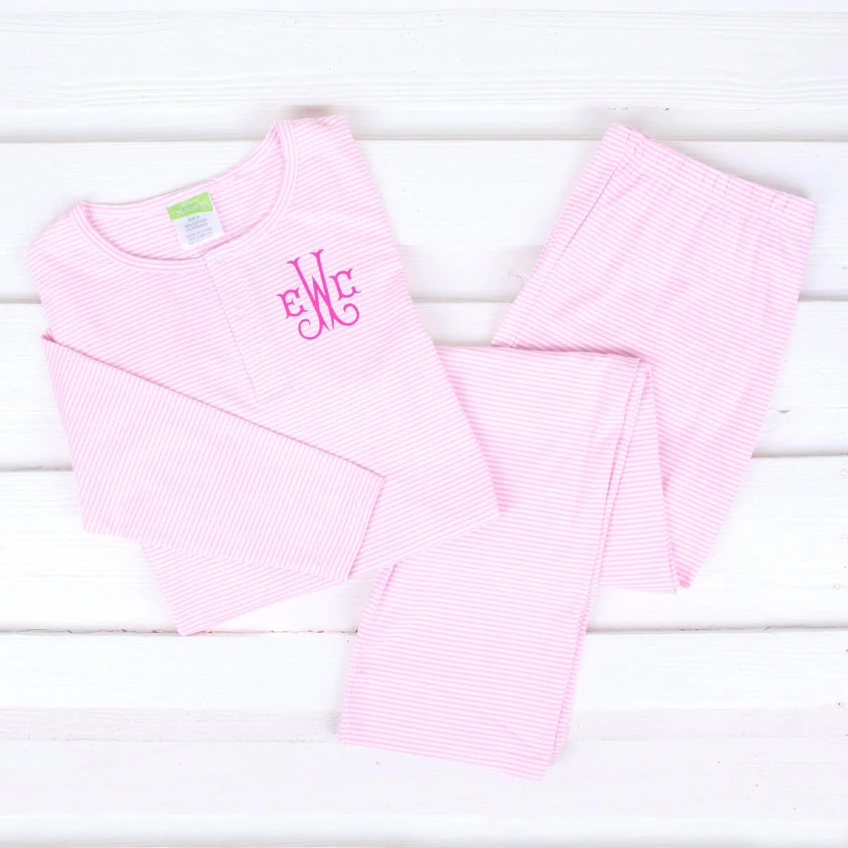 Pink Stripe Women's Pajamas - Image 3
