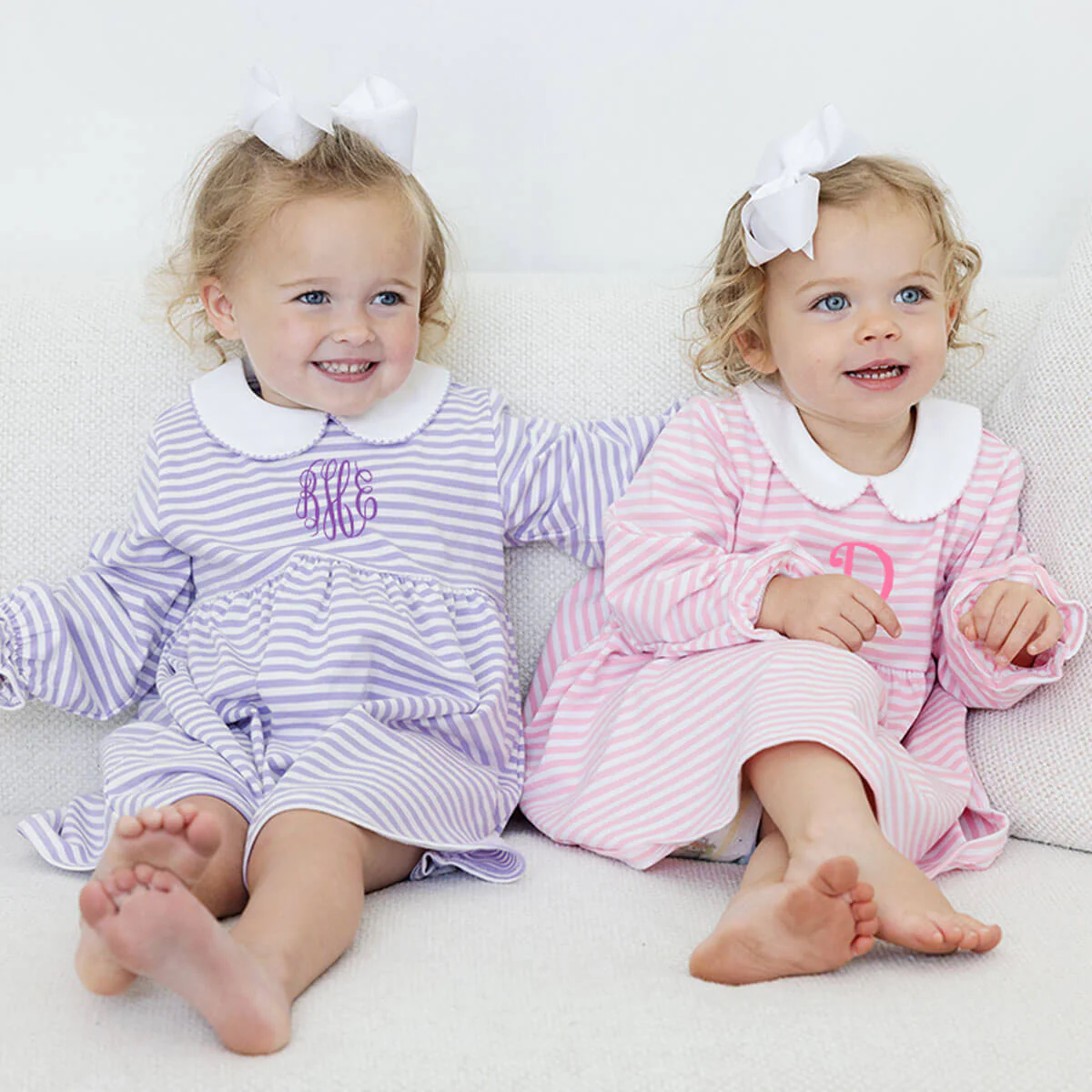 Riley Stripe Knit Long Sleeve Dress Pink - Image 2