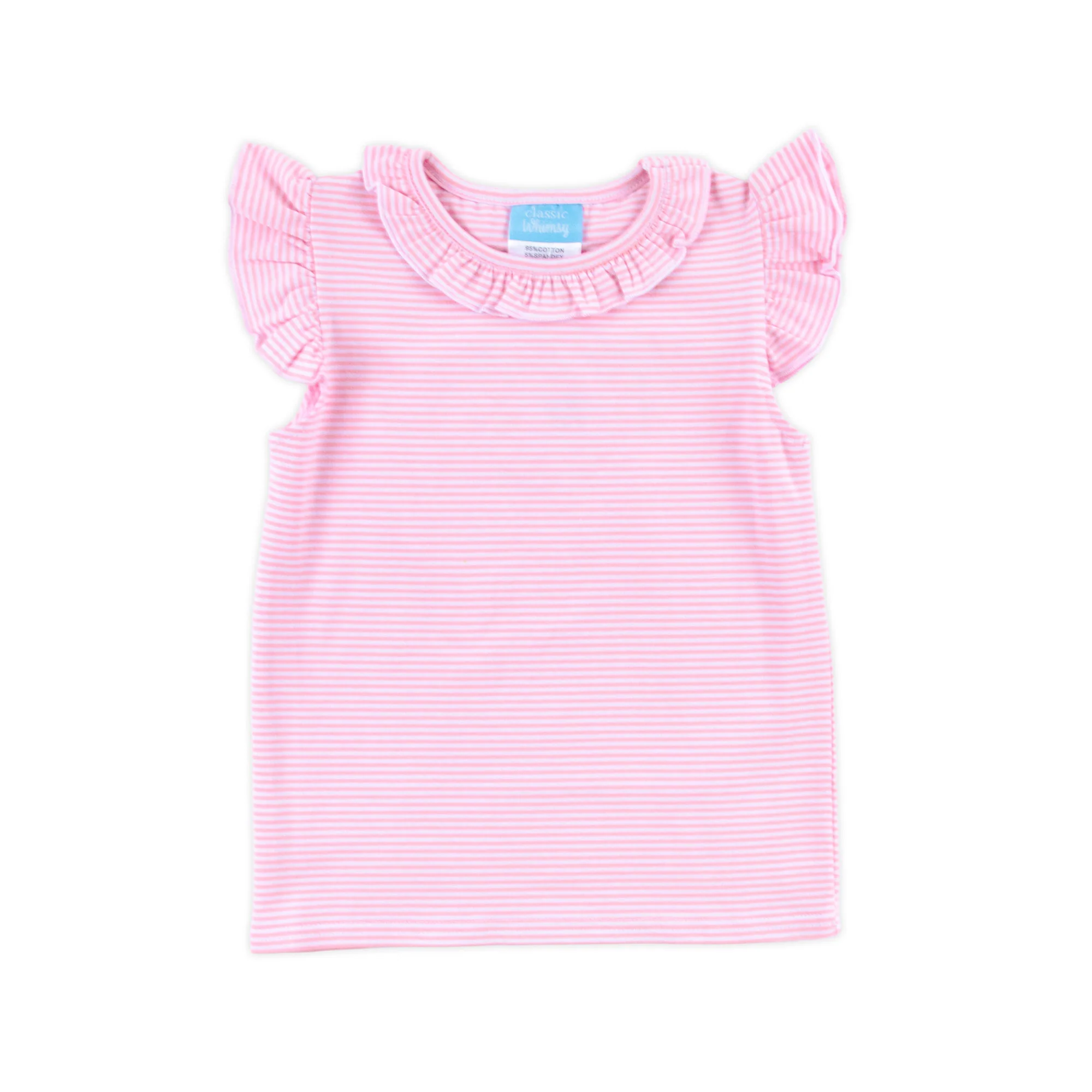 Pink Stripe Ruffle Top - Image 4