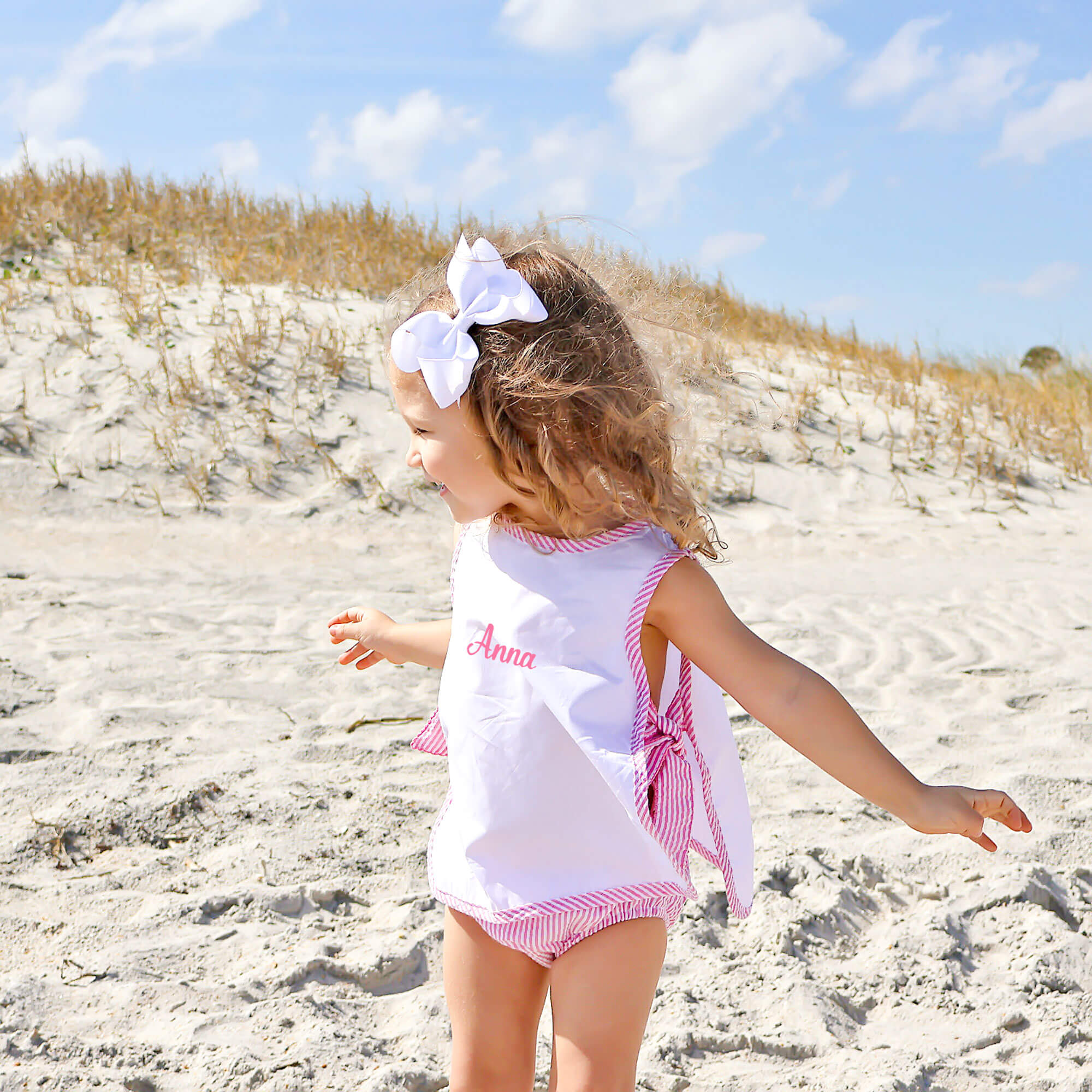 Pink Stripe Seersucker Popover Set - Image 3