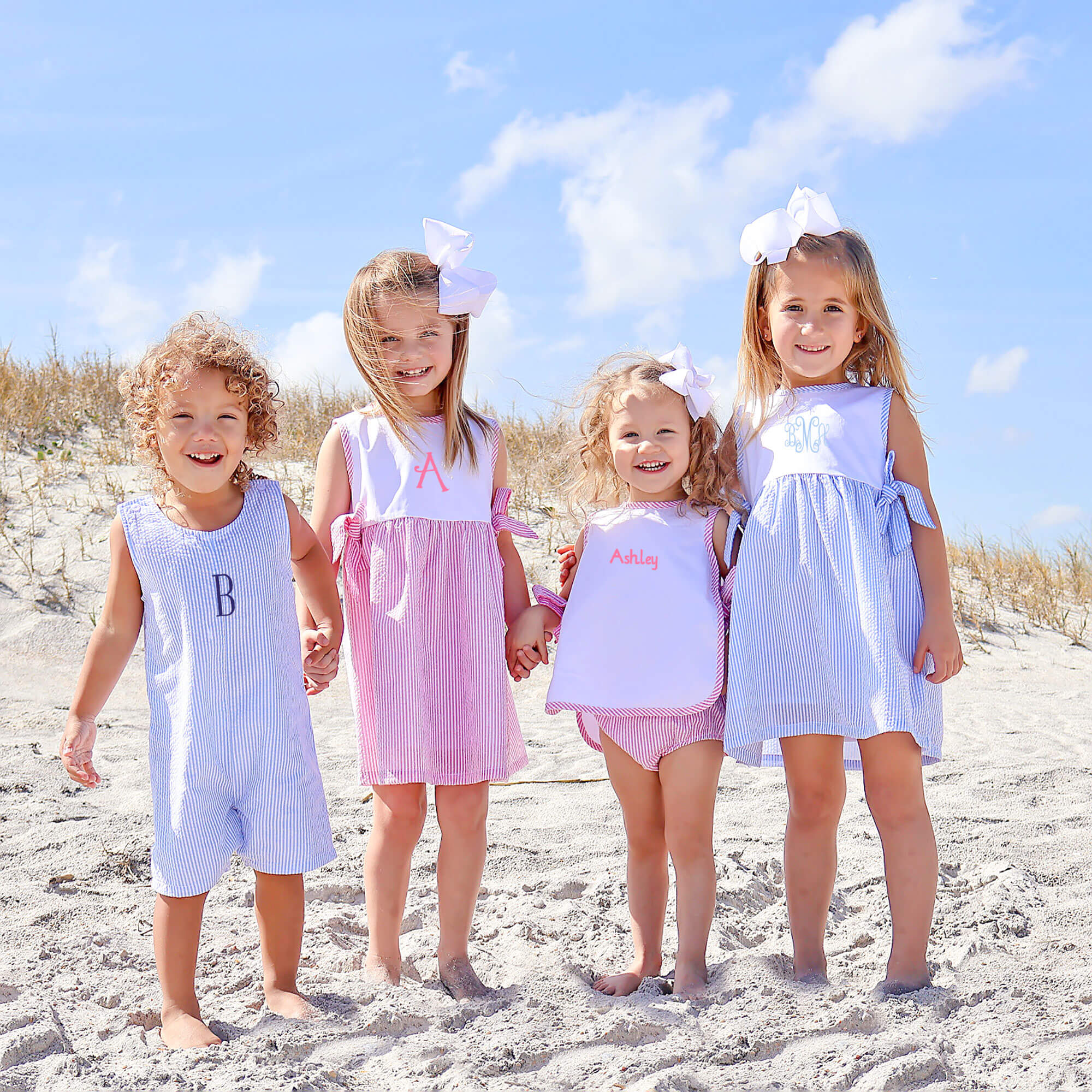 Pink Stripe Seersucker Popover Set - Image 5