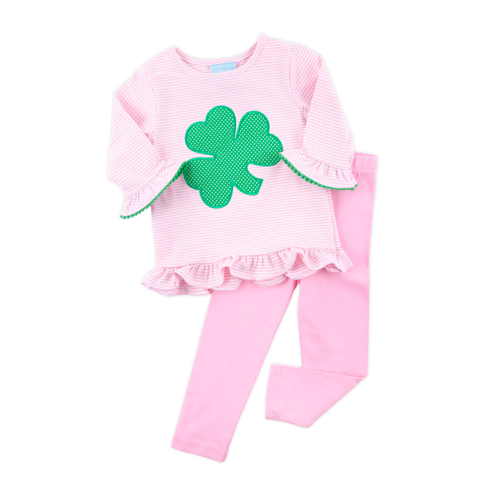 Shamrock Pink Stripe Milly Legging Set - Image 2