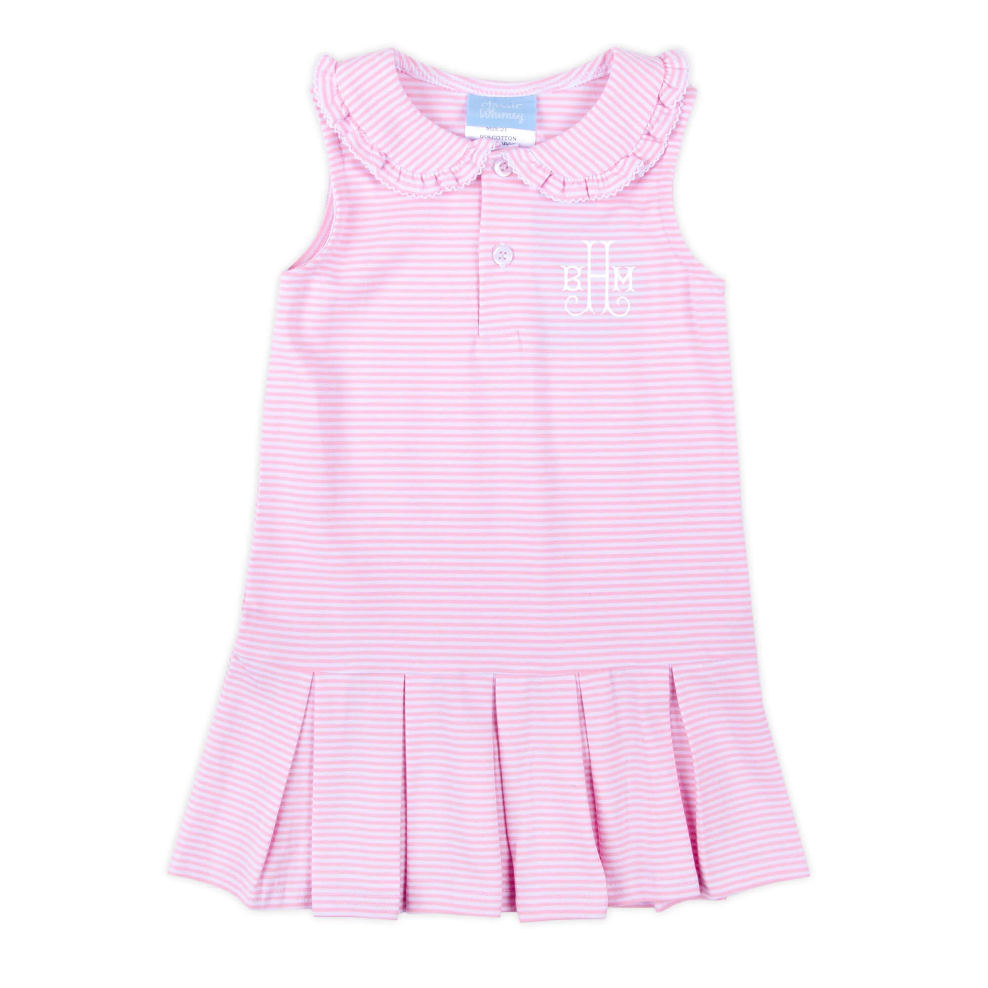 Pink Stripe Tennis Dress - Image 2