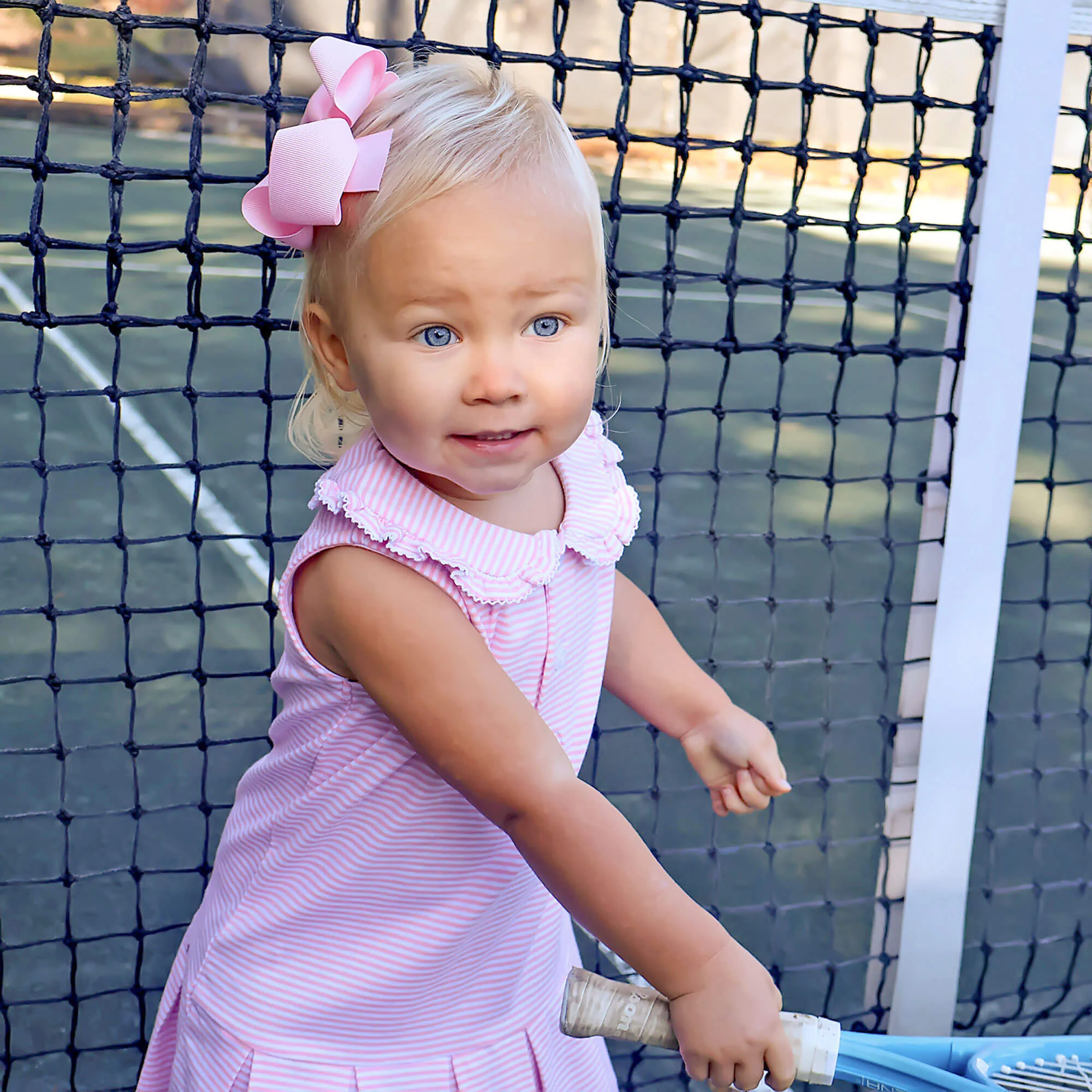 Pink Stripe Tennis Dress - Image 5