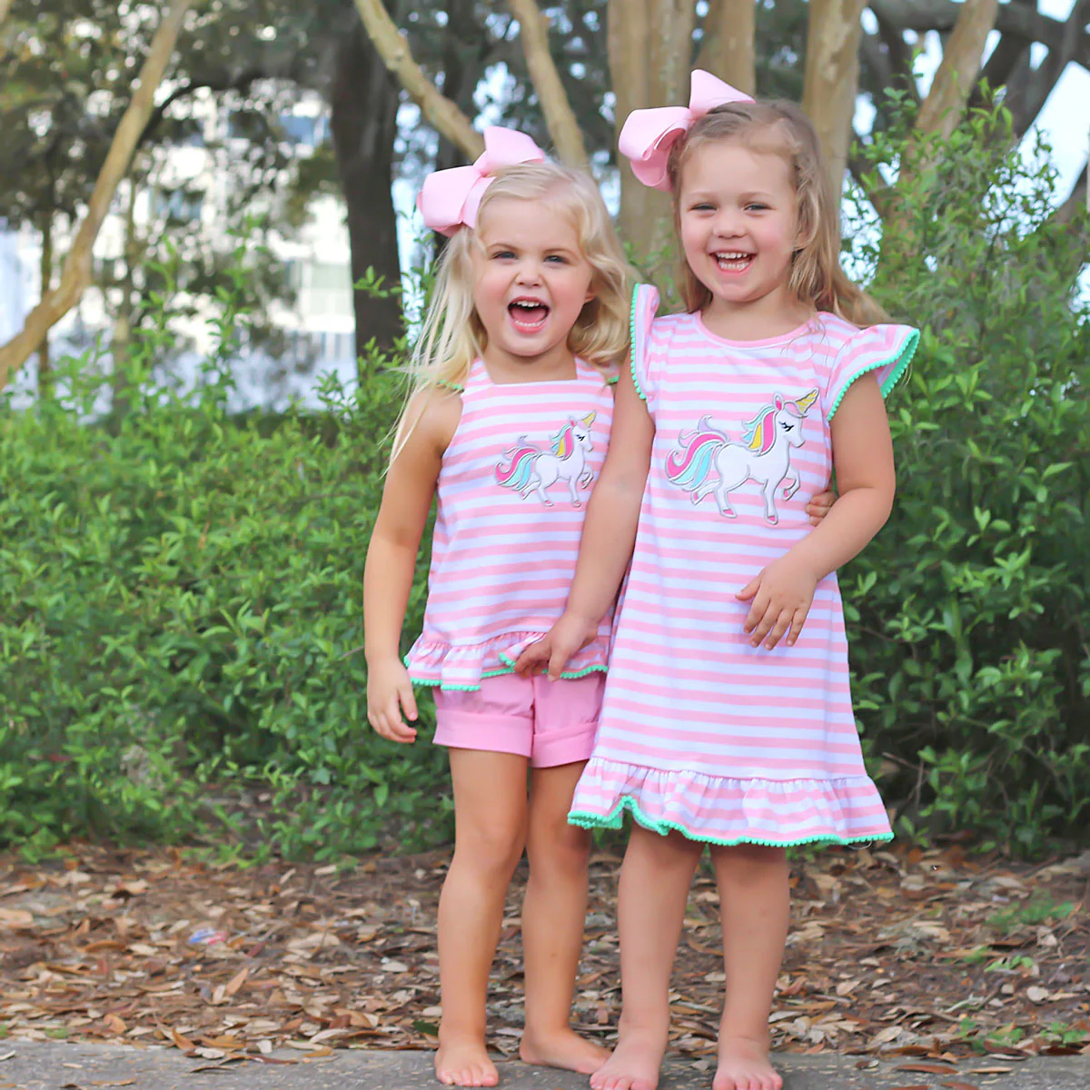 Pink Stripe Unicorn Milly Dress - Image 5
